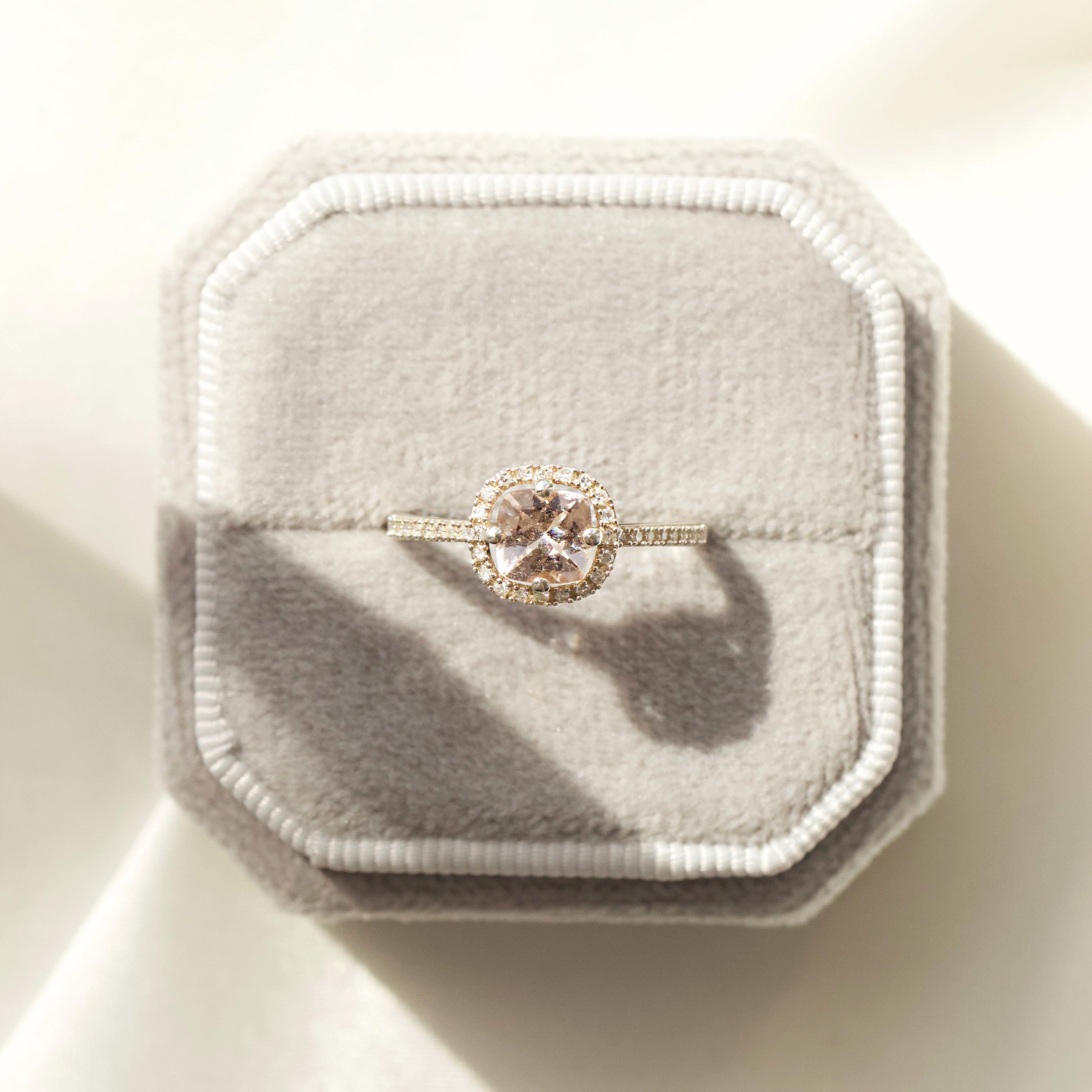 Juliet Morganite & Diamond Ring - Elegant Pink Gemstone Engagement Ring for Women | Perfect for Weddings, Anniversaries & Special Occasions