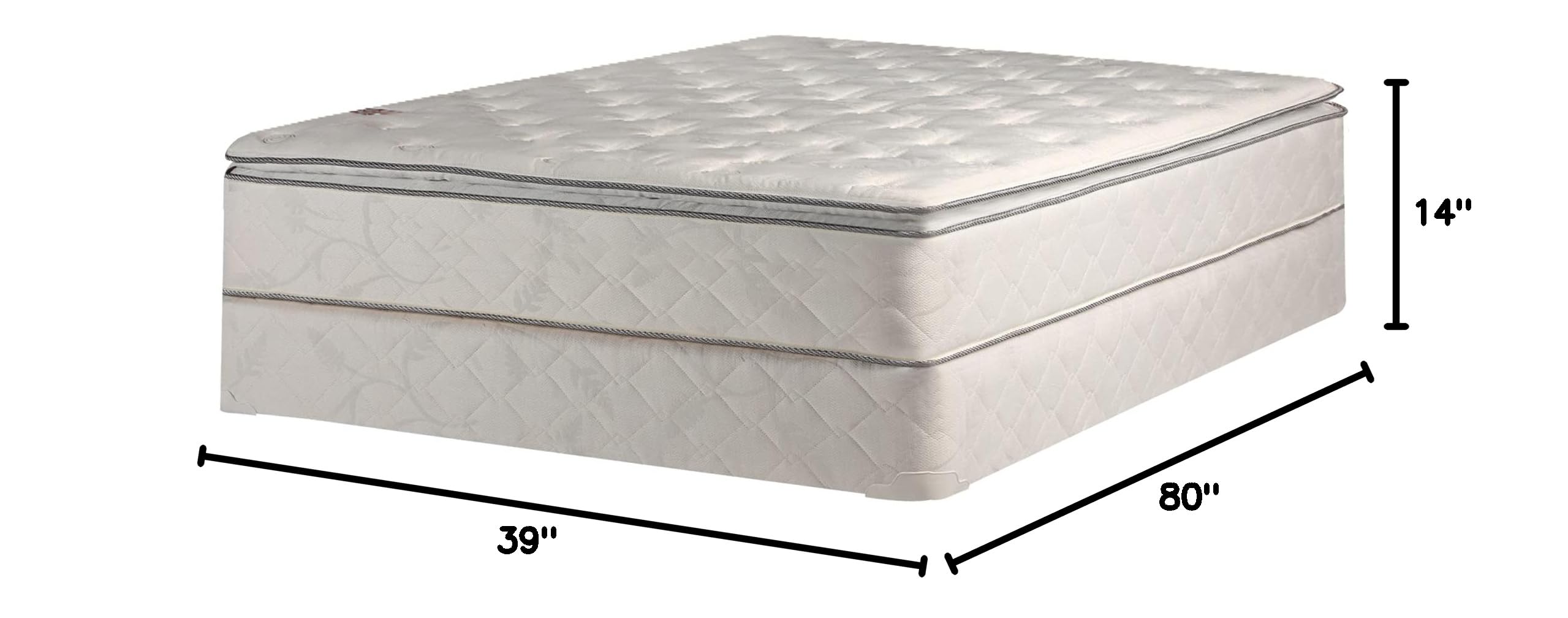 10-Inch Medium Plush Pillowtop Innerspring Mattress with 4