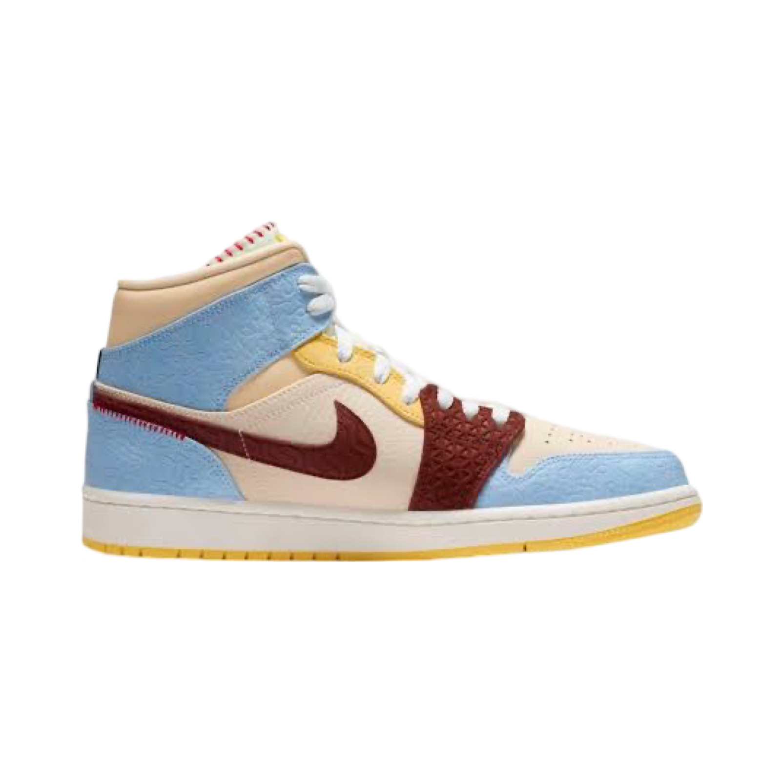 Air Jordan 1 Mid SE Fearless Maison Chateau Rouge Basketball Shoes - Retro High Top Sneakers for Men & Women - Perfect for Streetwear, Basketball Games & Casual Fashion