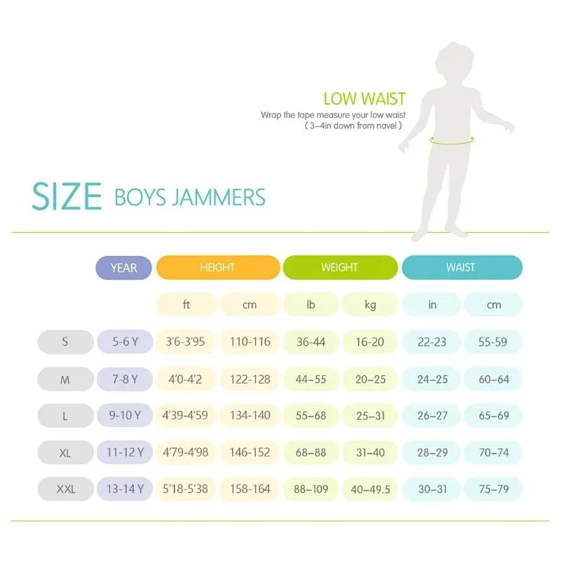 Boys' Competitive Swim Jammer Suit | Quick-Dry Training Swimwear with Drawstring for Kids | Perfect for Swim Practice & Swim Meets