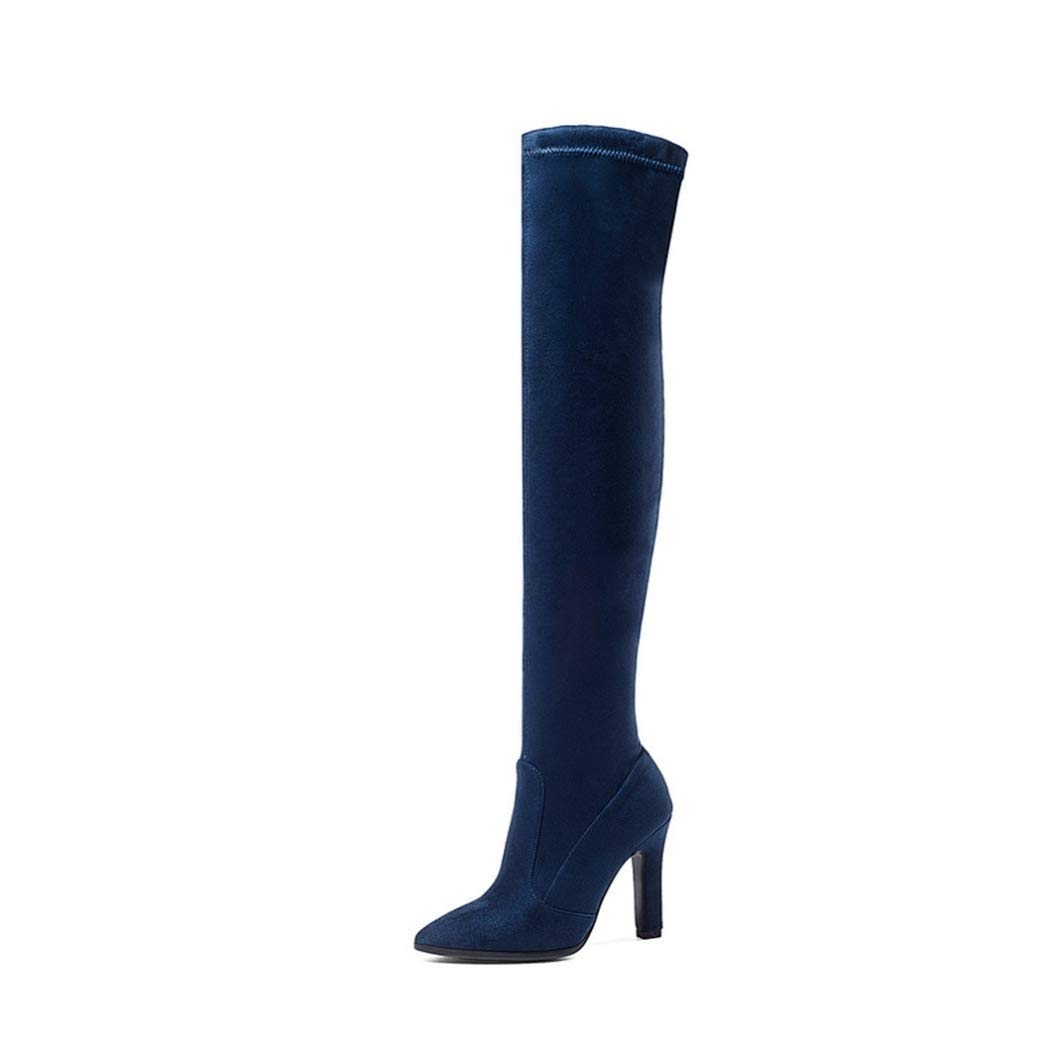 Women's Over Knee Thigh High Stretch Boots - Pointed Toe Thin High Heel Pull On Sexy Party Boots for Women & Girls | Perfect for Night Out, Club Wear, and Fashion Styling