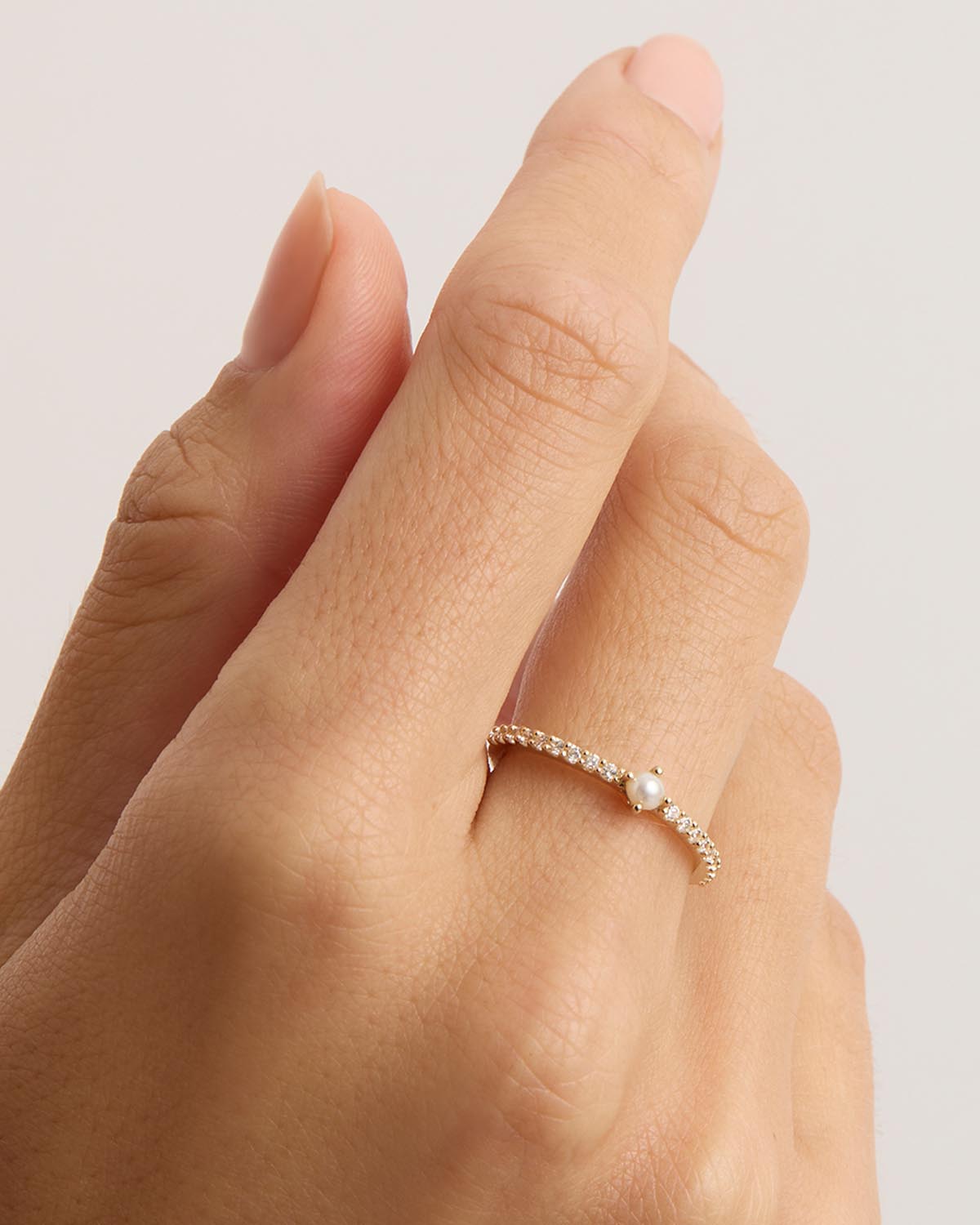 14K Solid Gold Whispers of the Sea Diamond Ring - Elegant Dainty Stackable Band for Women, Perfect for Engagement, Wedding, Anniversary & Everyday Wear