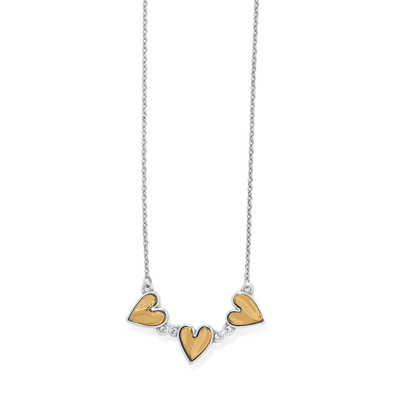 Cascade Heart Trio Necklace - Elegant Layered Gold Pendant Necklace for Women | Perfect for Valentine's Day, Anniversary & Everyday Wear