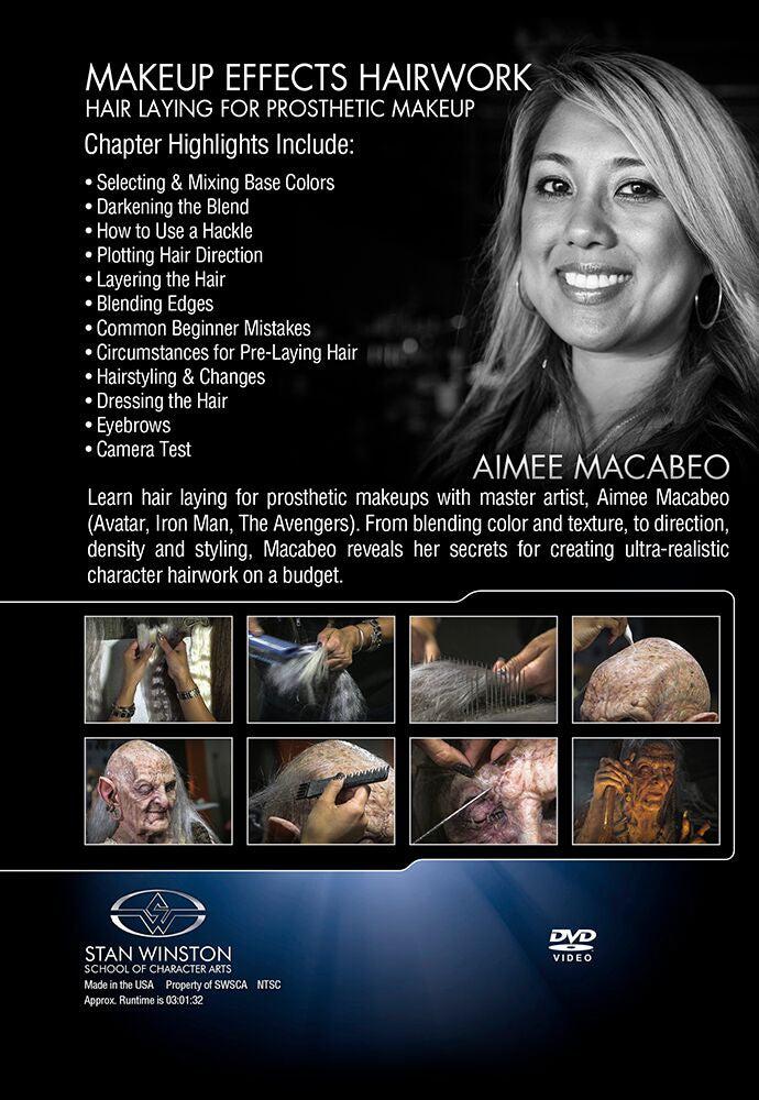 Stan Winston Studio Character Hairwork & Hair Laying for Prosthetic Makeup DVD - Professional Special Effects Tutorial for Movie & Theater Makeup Artists