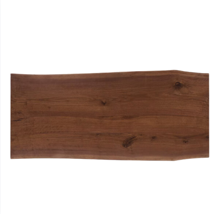 77.4x33.5/34.1/32.9x1.6 inch / 196.5x85/86.5/83.5x4 cm / Rich Dark Walnut Color / Natural edge large board table