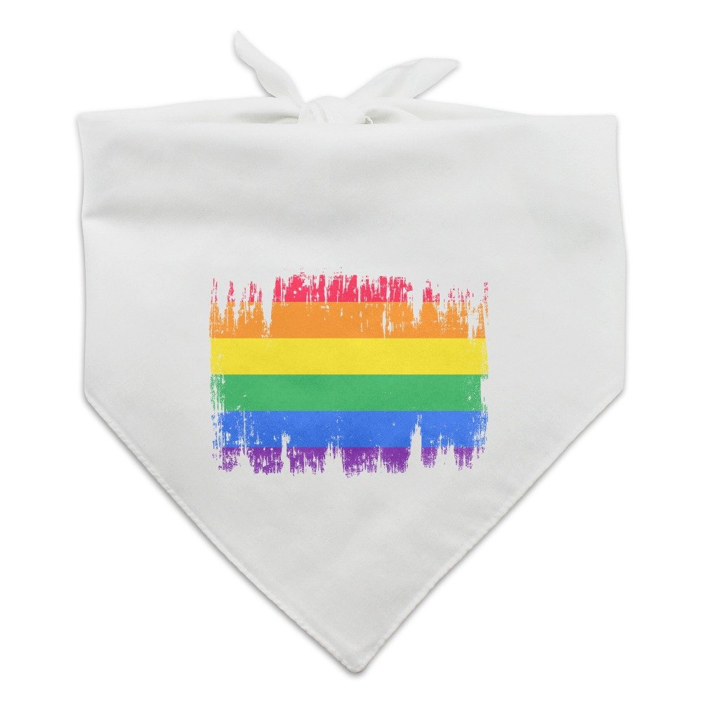 Rainbow Pride LGBTQ+ Dog Bandana - Gay Lesbian Contemporary Pet Bandana for Small Medium Large Dogs - Perfect for Pride Parades, Pet Events & Daily Walks