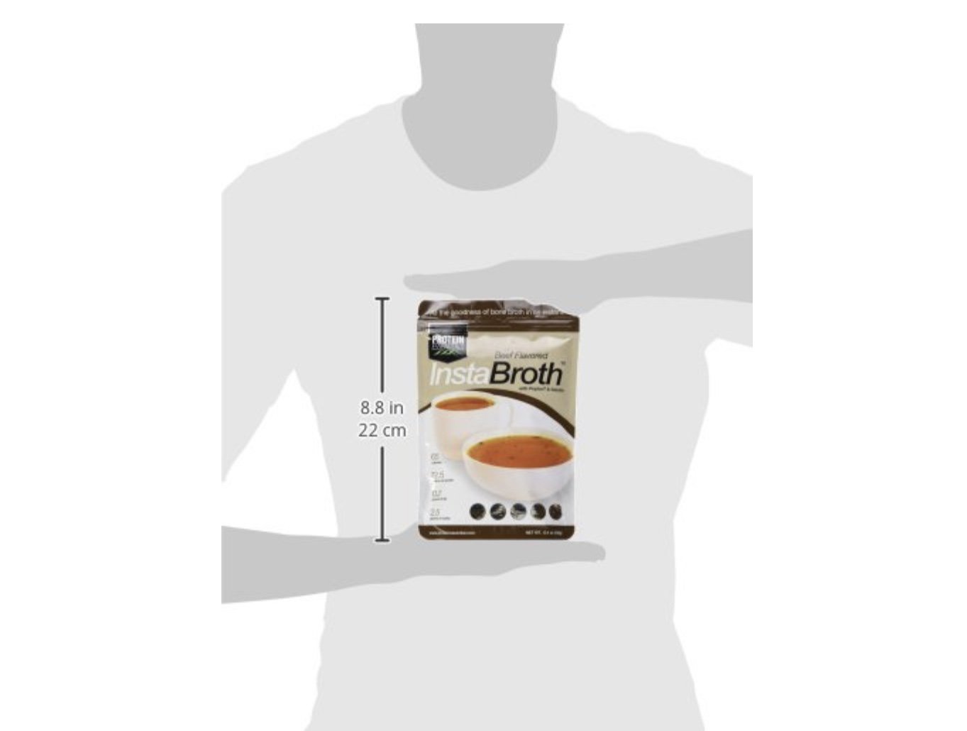 InstaBroth Beef Bone Broth Powder - Grass Fed, Pasture Raised Collagen & Gelatin - 12.5g Protein per Serving (6.4oz) | Keto, Paleo & Whole30 Friendly | Perfect for Soups, Smoothies & Post-Workout Recovery