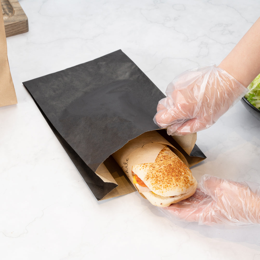 Premium Black Paper French Fry & Snack Bags - 7