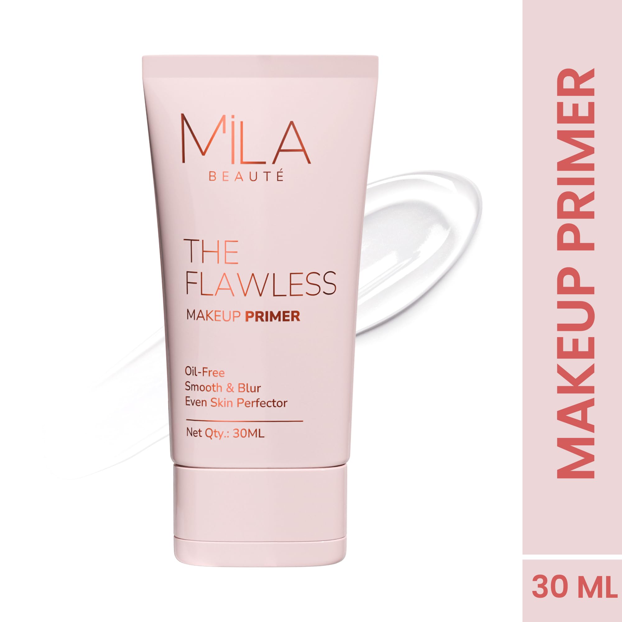 Mila Beauté Flawless Makeup Primer for Face - Oil Free, Vitamin A & E Enriched, Satin Smooth Matte Finish, Pore Minimizing, 30ml | Perfect for Daily Wear, Special Occasions & Photography Makeup