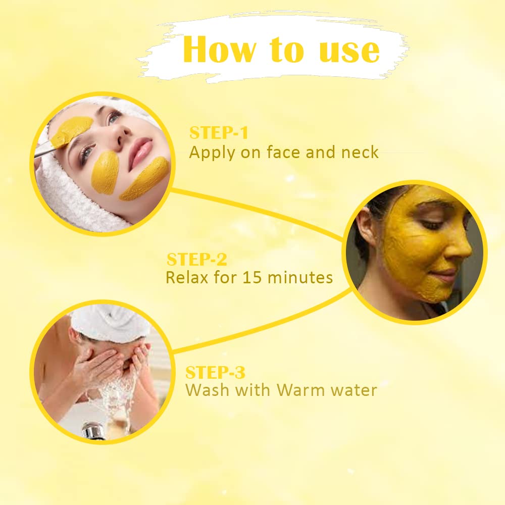 BEAUTYRELAY LONDON MC Mama Ubtan Face Mask - Saffron & Turmeric Brightening Mask for Tan Removal, Blemish Reduction & Glowing Skin (200g) | Perfect for Daily Skincare Routine & Post-Sun Care