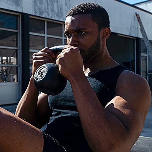 Golden's 8kg (18lb) Cast Iron Kettlebell - Premium Home Gym Equipment for Strength Training, CrossFit & Weightlifting Workouts