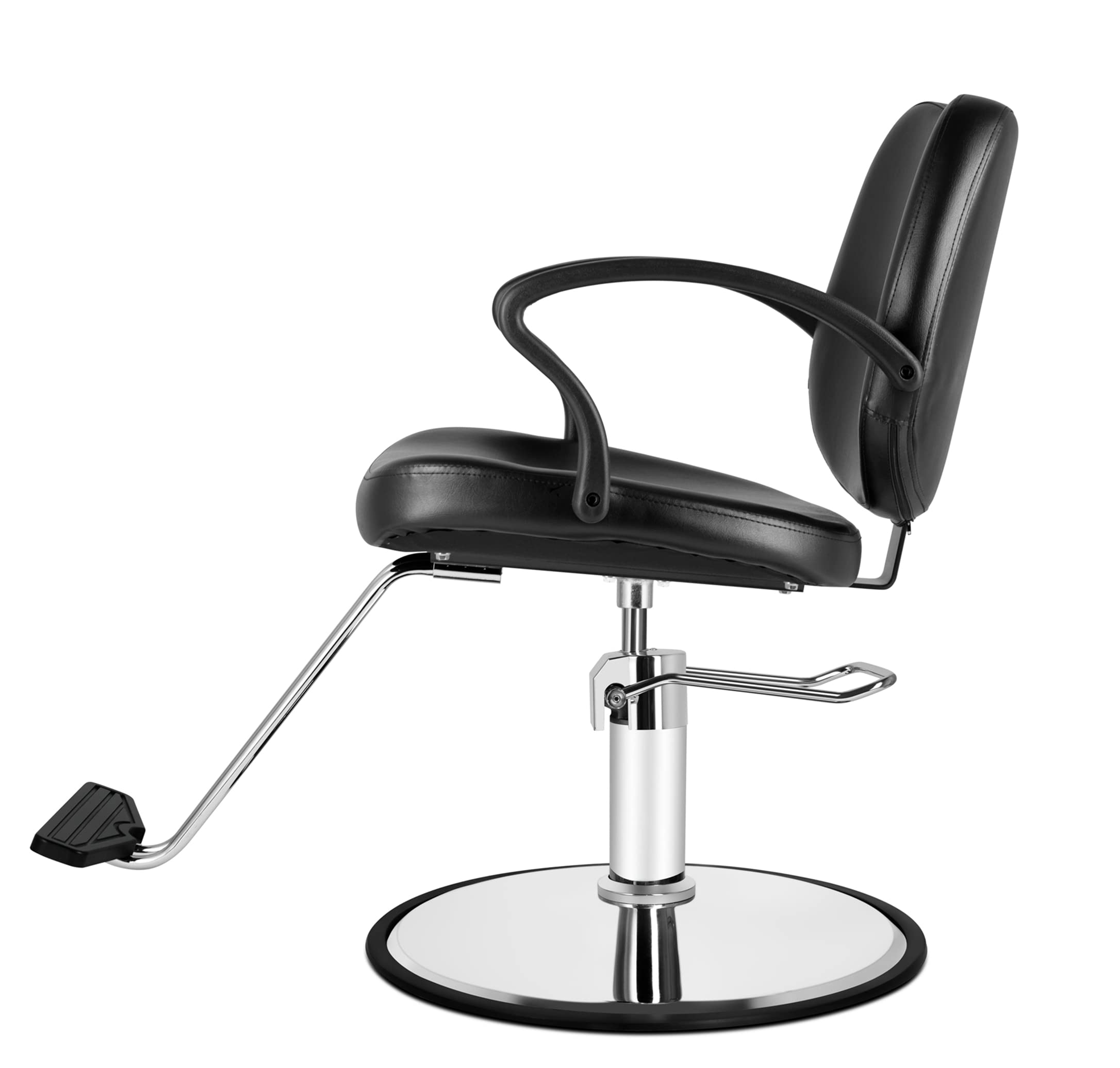 Professional Salon Chair for Hair Stylists - 360° Swivel Black Beauty Chair with Adjustable Height | Perfect for Hair Salons, Barber Shops & Home Styling Stations