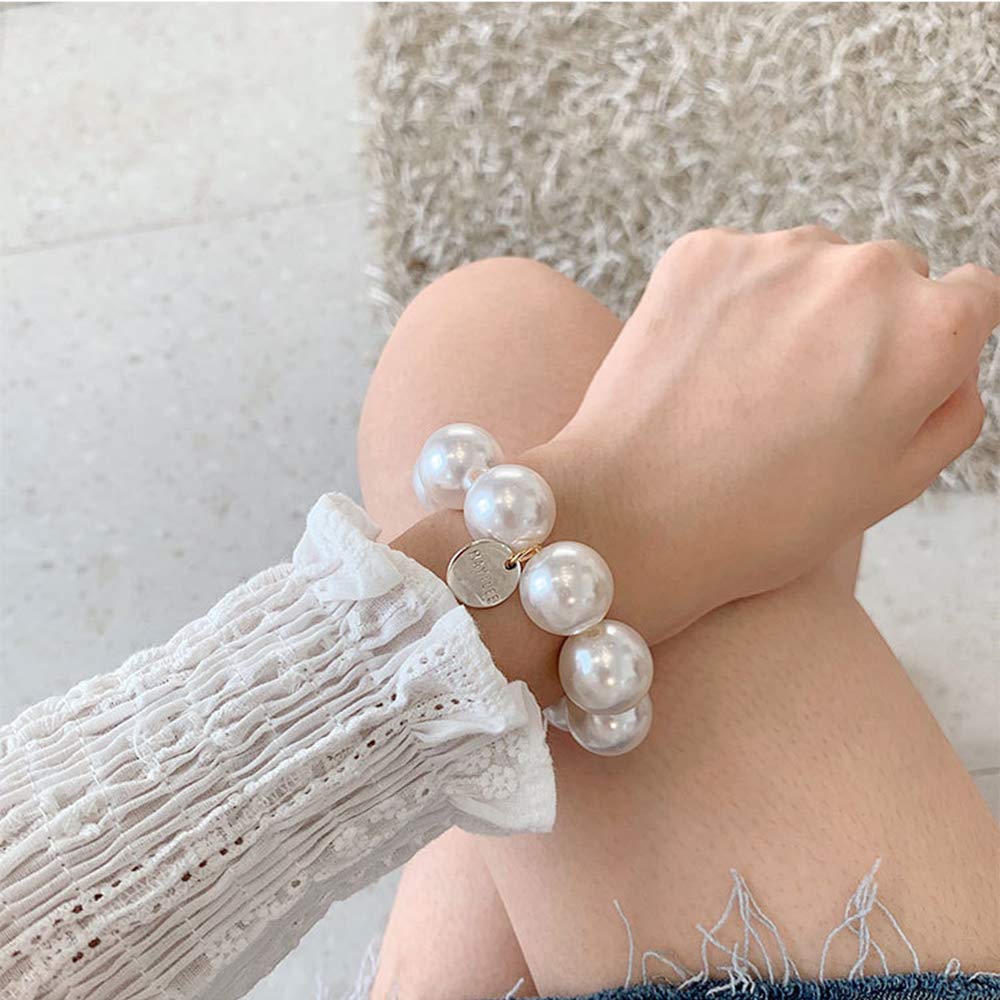 2 Pack Pearl Hair Ties for Women - Elegant Ponytail Holders & Hair Accessories for Girls (Perfect for Weddings, Parties & Everyday Style)