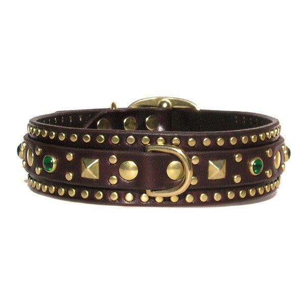 Premium Genuine Leather Dog Collar for Small & Medium Dogs - Adjustable & Stylish Pet Collar with Metal Buckle - Perfect for Daily Walks, Training & Fashion Accessory