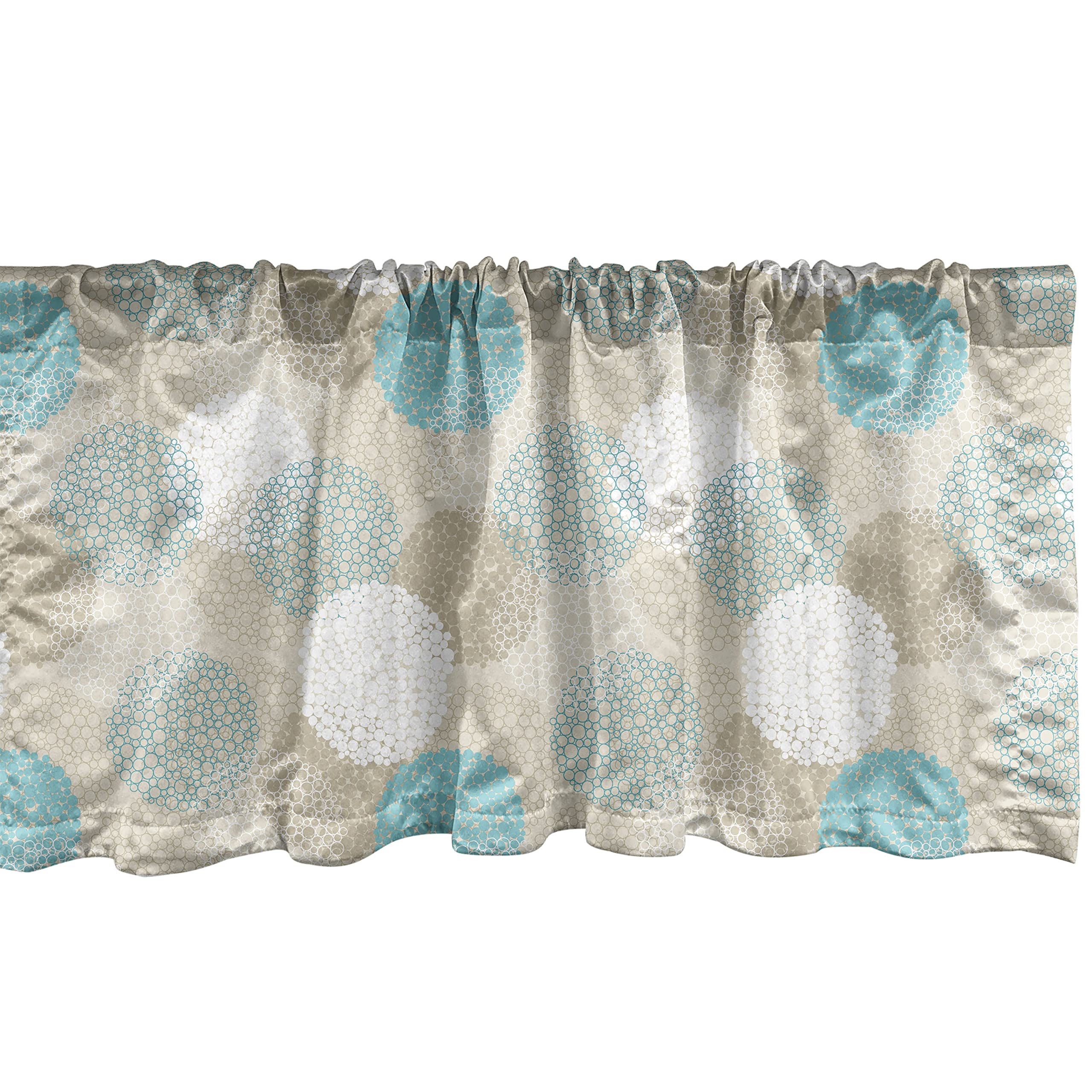 Ambesonne Abstract Window Valance - Pastel Dots & Circles Design, 54