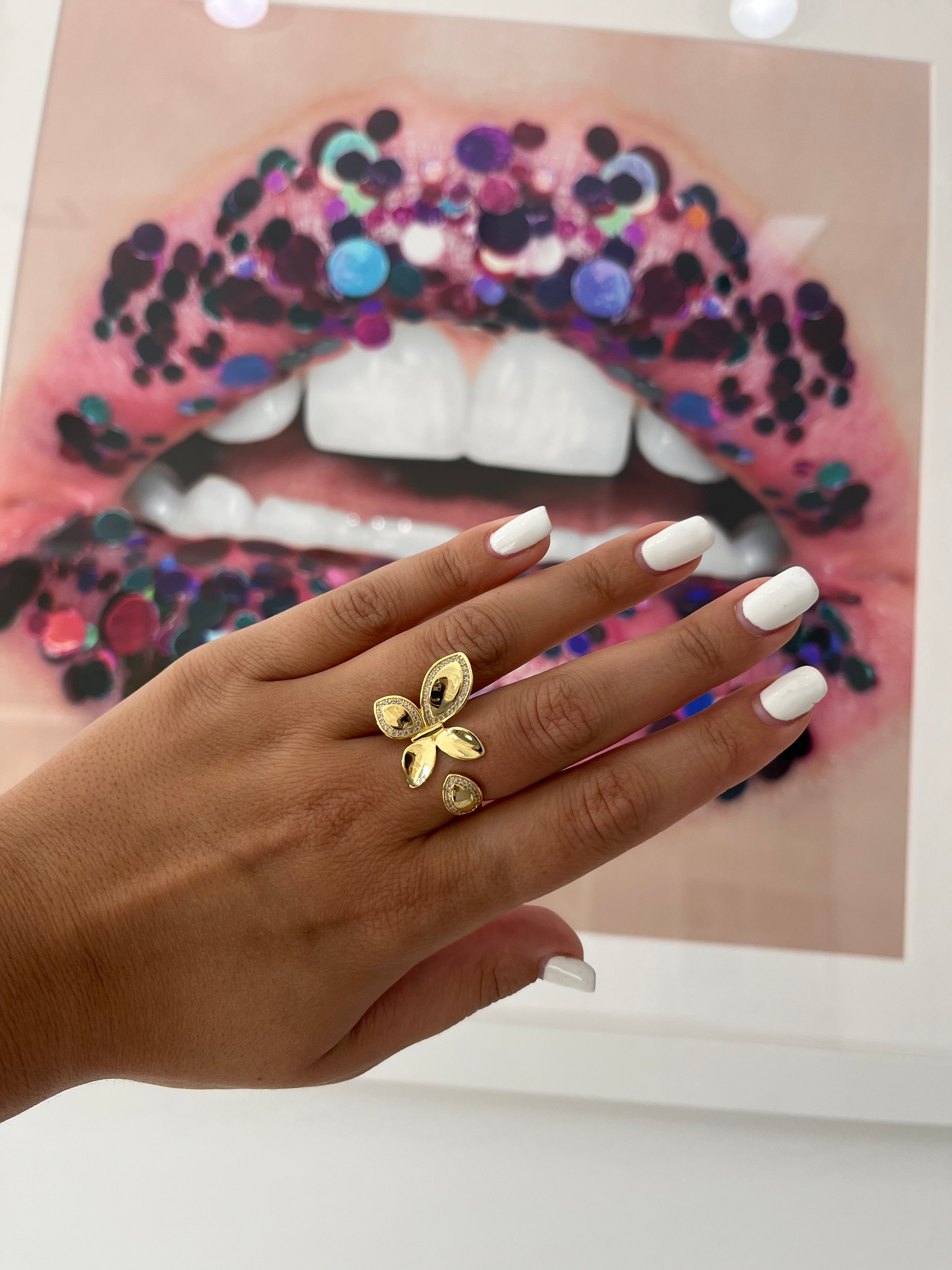 Open Flower Ring - Elegant Floral Jewelry for Women | Perfect for Weddings, Parties & Everyday Wear
