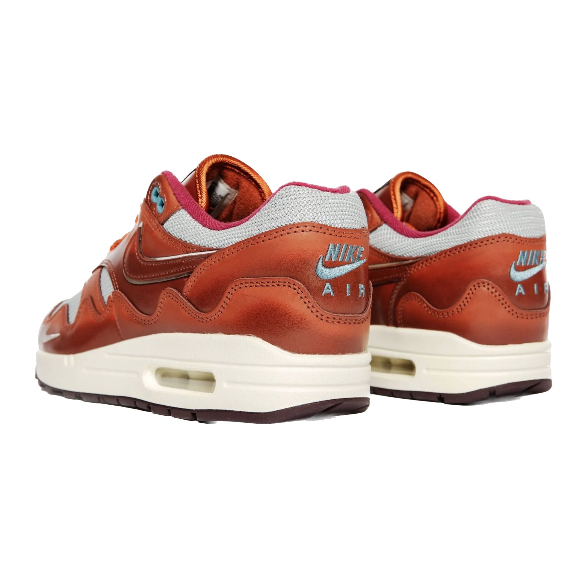 Nike Air Max 1 Patta The Next Wave Sneakers - Dark Russet & Metallic Silver Running Shoes for Men | Perfect for Gym Workouts, Jogging & Casual Streetwear Fashion