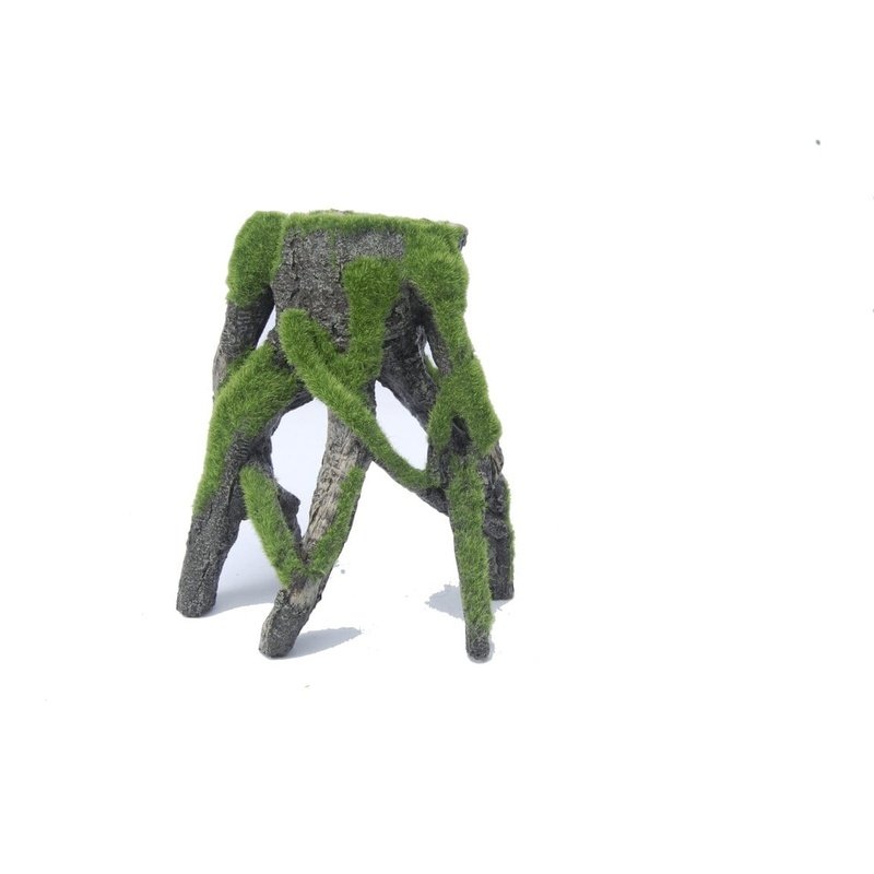 Aquatopia Artificial Tree Stump Decoration with Realistic Roots - 7.5 x 4.3 x 8.3 Inches - Perfect for Aquarium, Terrarium, Reptile Habitat & Fairy Garden Decor