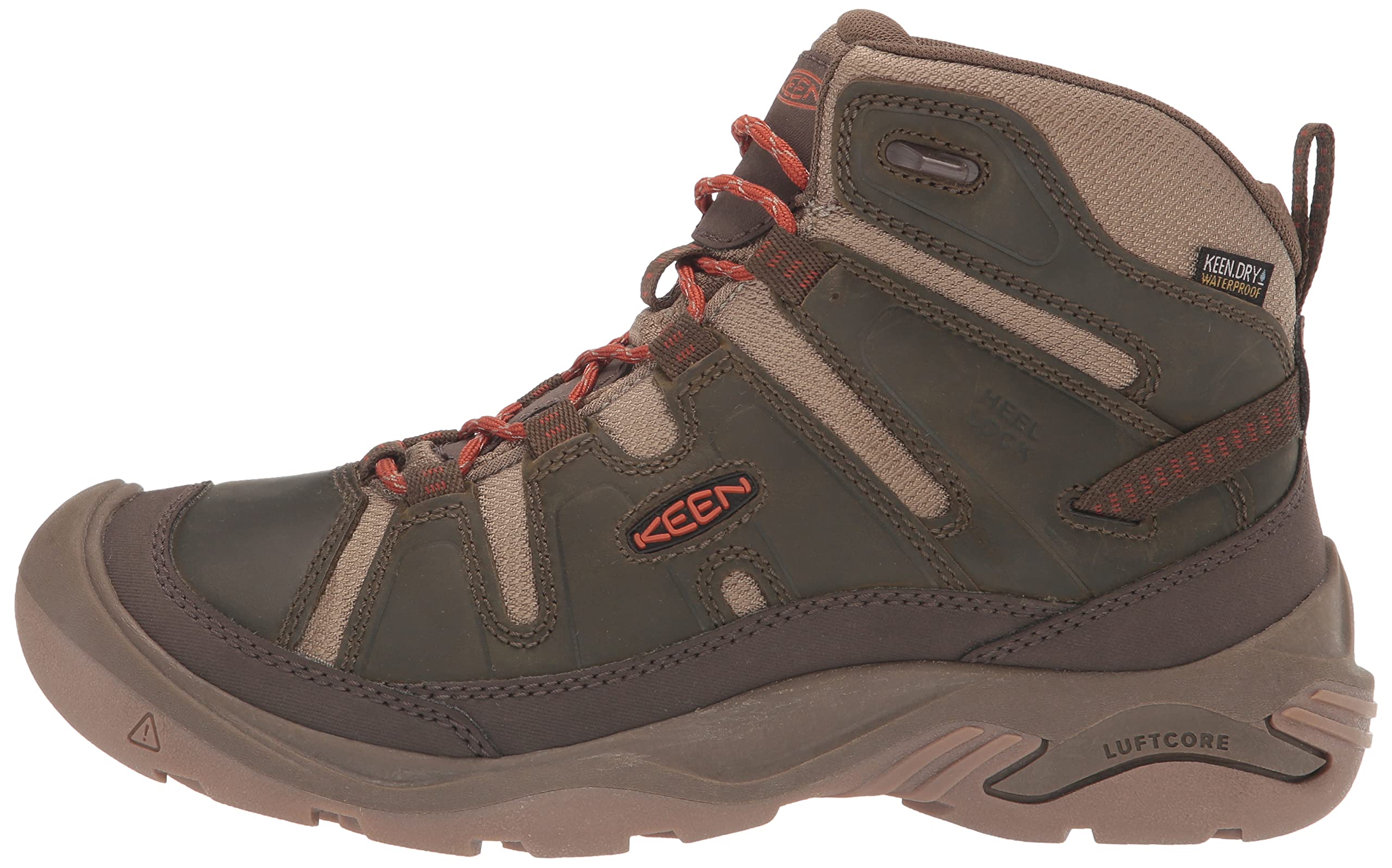 KEEN Men's Circadia Mid Height Waterproof Hiking Boots - Comfortable & Durable Outdoor Footwear for Hiking, Camping & Trail Adventures