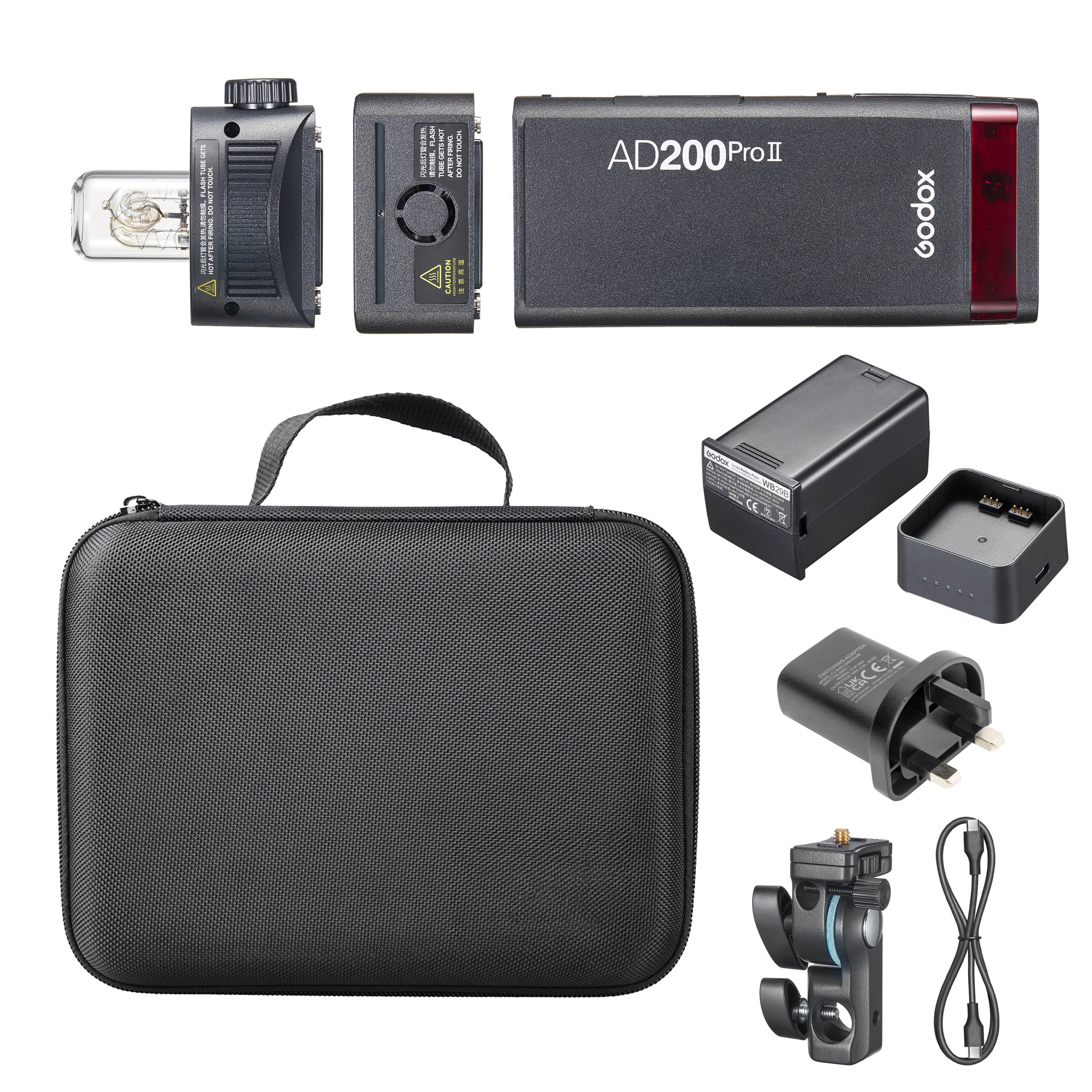 AD200Pro II 200Ws Portable Battery Powered Flash for DSLR Cameras - Perfect for Outdoor Photography, Studio Shoots & On-the-Go Lighting