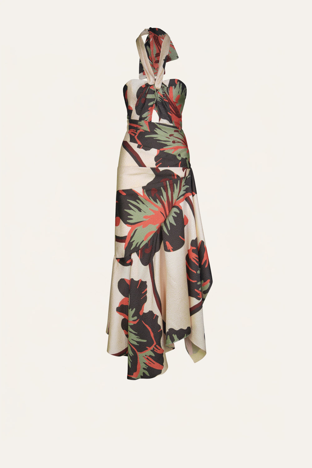 Sol De Jade Dress - Elegant Floral Maxi Dress for Women, Summer Beach Wedding Party Wear, Boho Chic Style