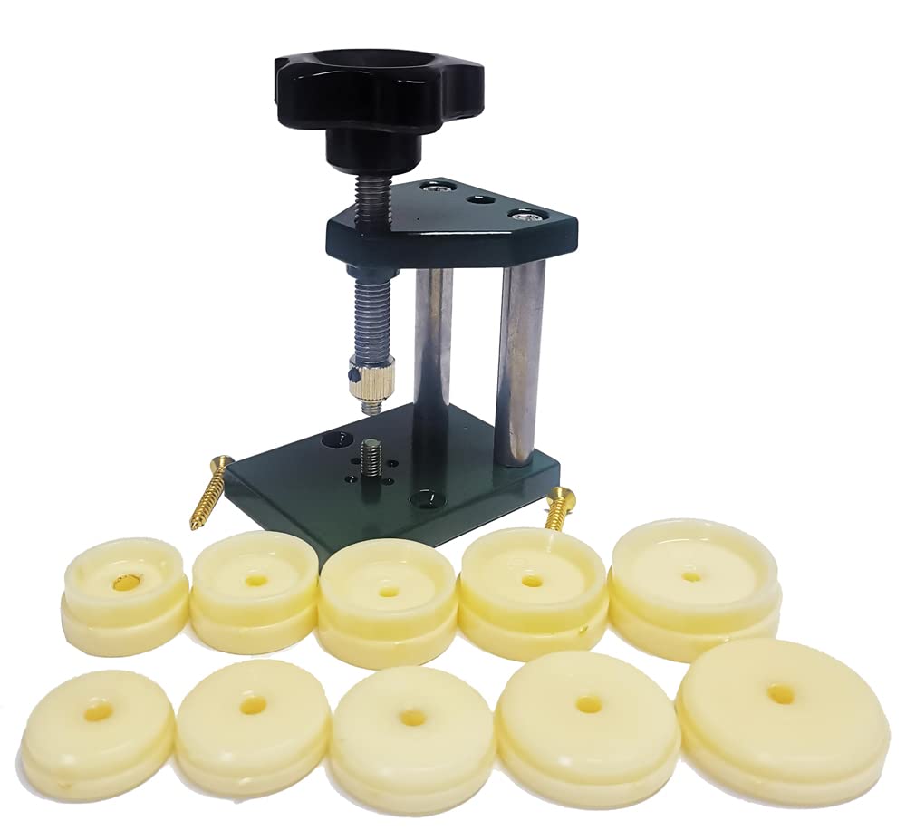 Professional Watch Crystal Front Case Screw Press & Back Case Presser Closer Kit with 10 Dies - Perfect for Watch Repair, Maintenance & DIY Watchmaking Projects