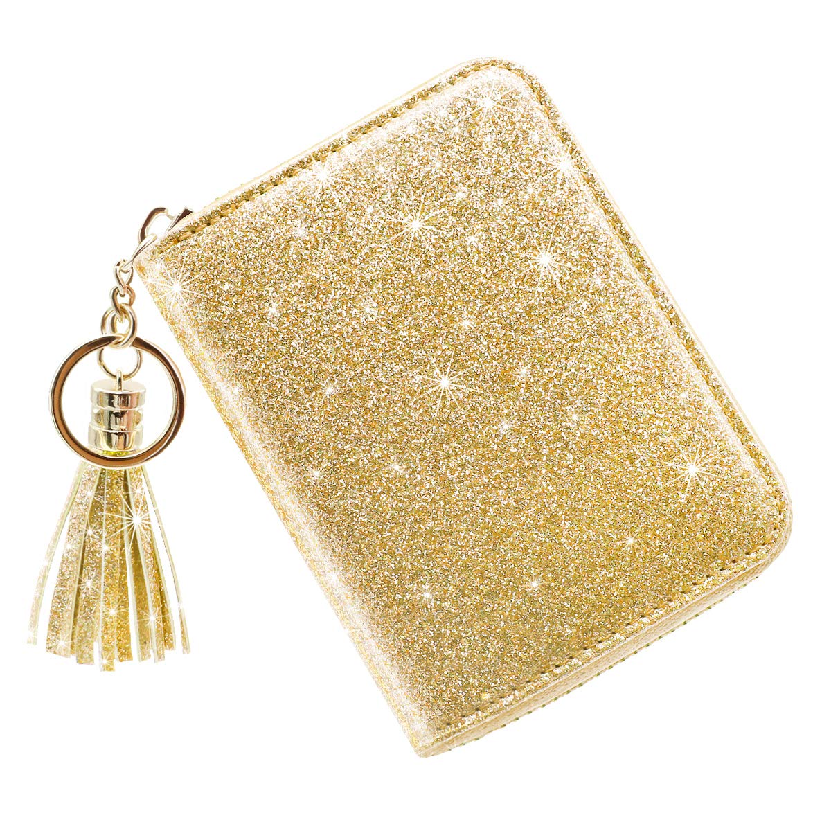 Stylish RFID Blocking Glitter Credit Card Holder for Women - Compact & Secure Small Wallet for Credit Cards, ID & Cash - Perfect for Travel, Shopping & Everyday Use