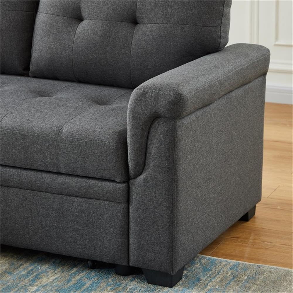 Reversible Sleeper Sofa & Coffee Table Set for Living Room