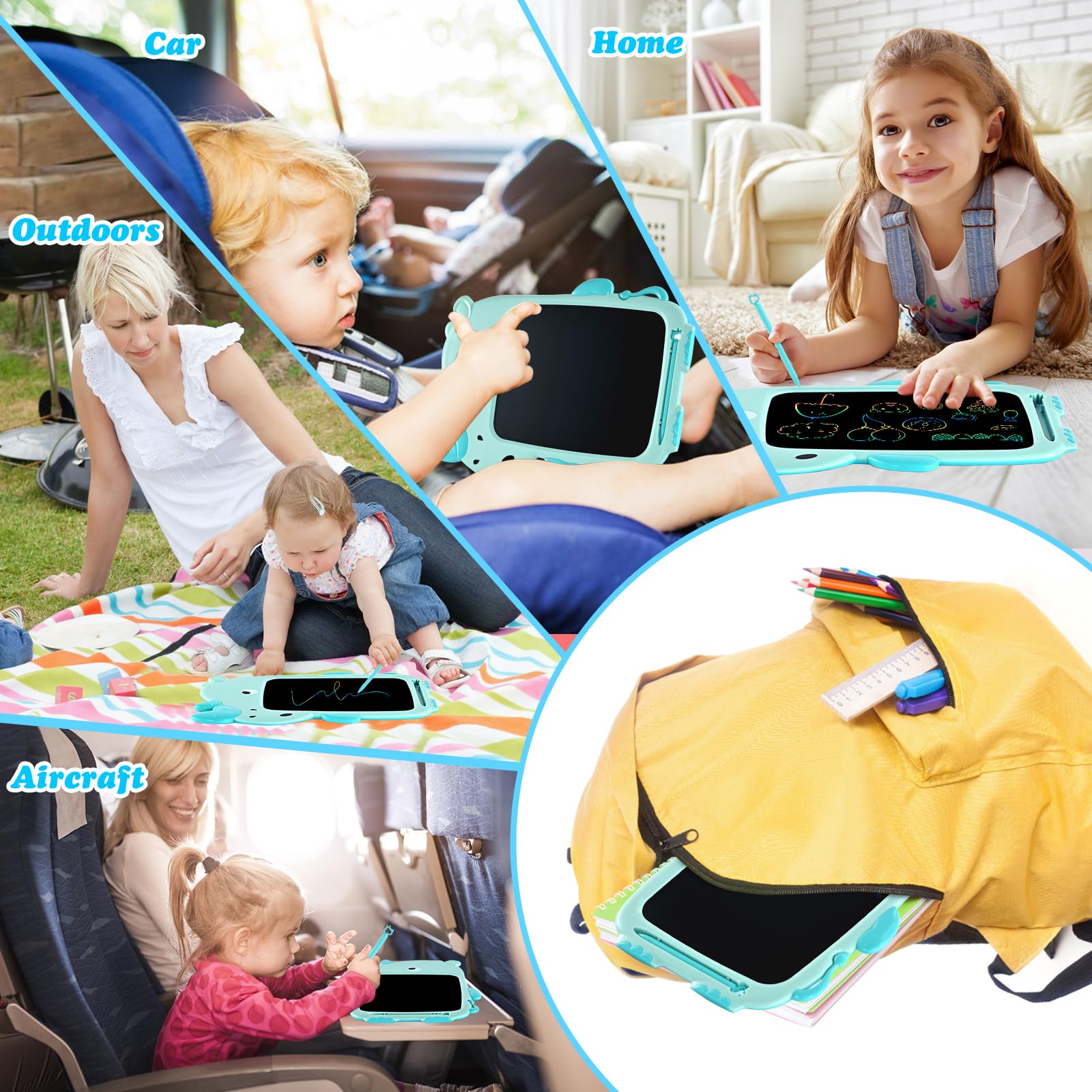 10 Inch LCD Writing Tablet for Kids - Doodle Drawing Pad with Rhinoceros & Dinosaur Design | Educational Toy for Boys & Girls Ages 3-8 | Perfect Birthday, Christmas, Easter & Thanksgiving Gift | Portable Drawing Board for Home, School & Travel Activities