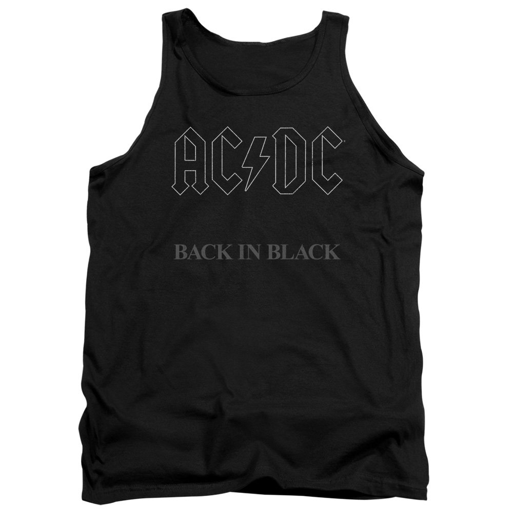 AC/DC Back in Black Men's Tank Top - Vintage Rock Band T-Shirt for Concerts, Gym & Casual Wear