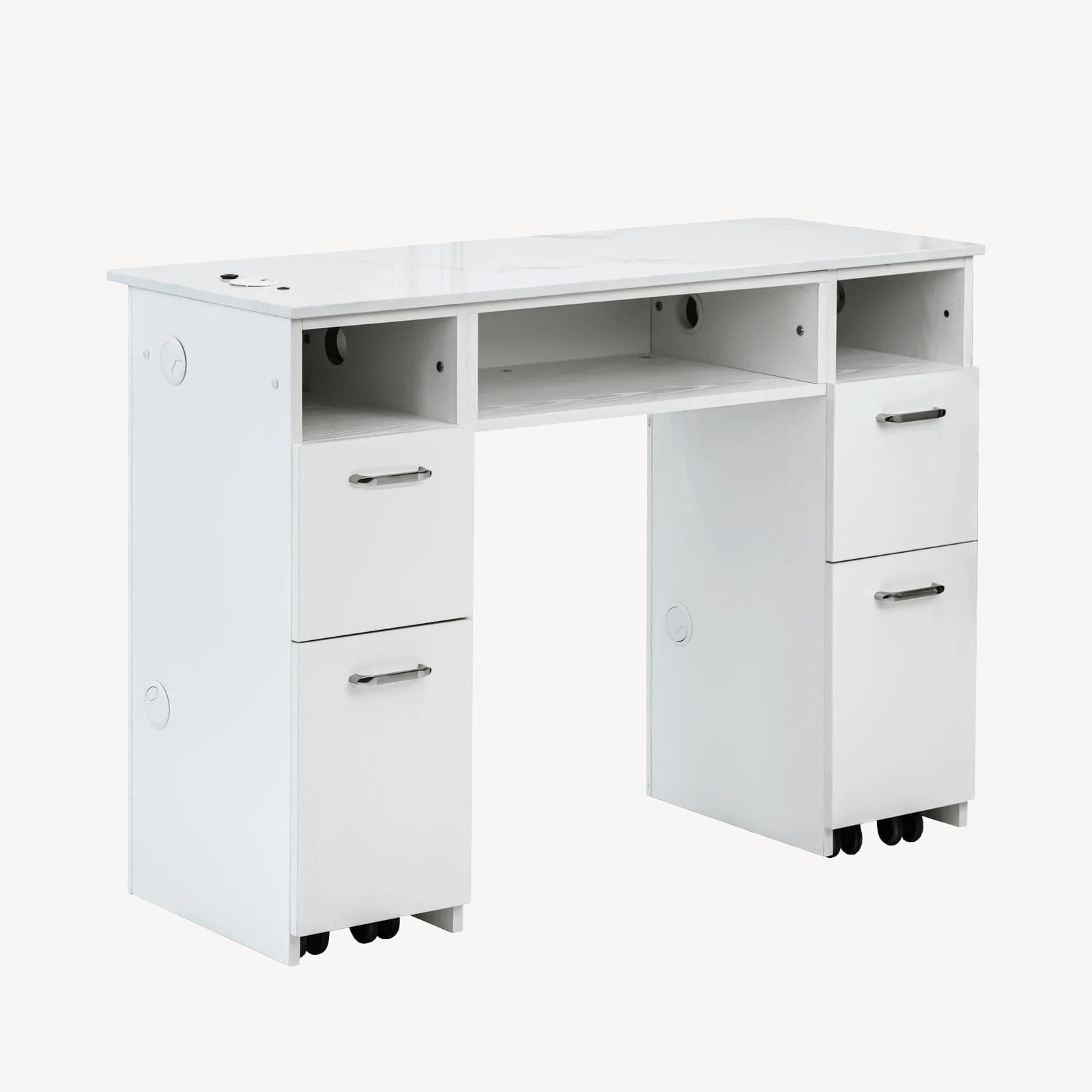 Professional AVIGNON Manicure Table for Nail Salon & Home Spa - Portable Manicure Station with Adjustable Height & Storage Drawer - Perfect for Nail Technicians & DIY Nail Care