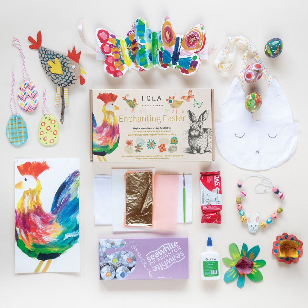 Kids Craft Box - LoLA Enchanting Easter DIY Activity Kit for Children | Creative Arts & Crafts Gift for Easter Celebrations, Birthday Parties & Classroom Projects