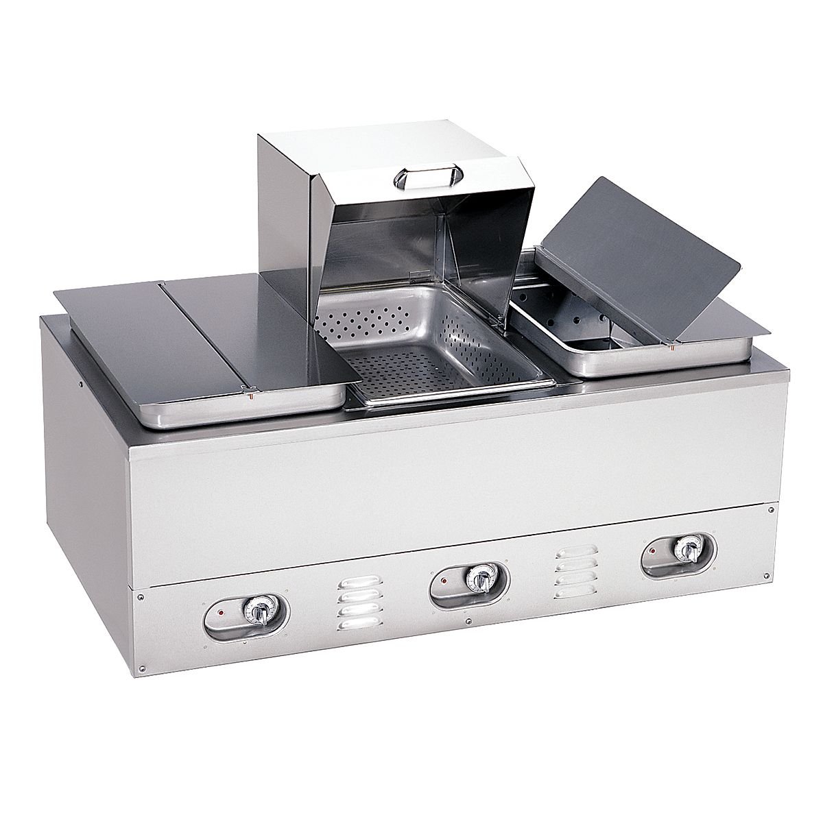 Commercial Hot Dog Steamer CV-3WHS - 12 Hot Dogs Capacity - Perfect for Restaurants, Food Trucks & Concession Stands - Fast Heating & Even Cooking - Stainless Steel Construction