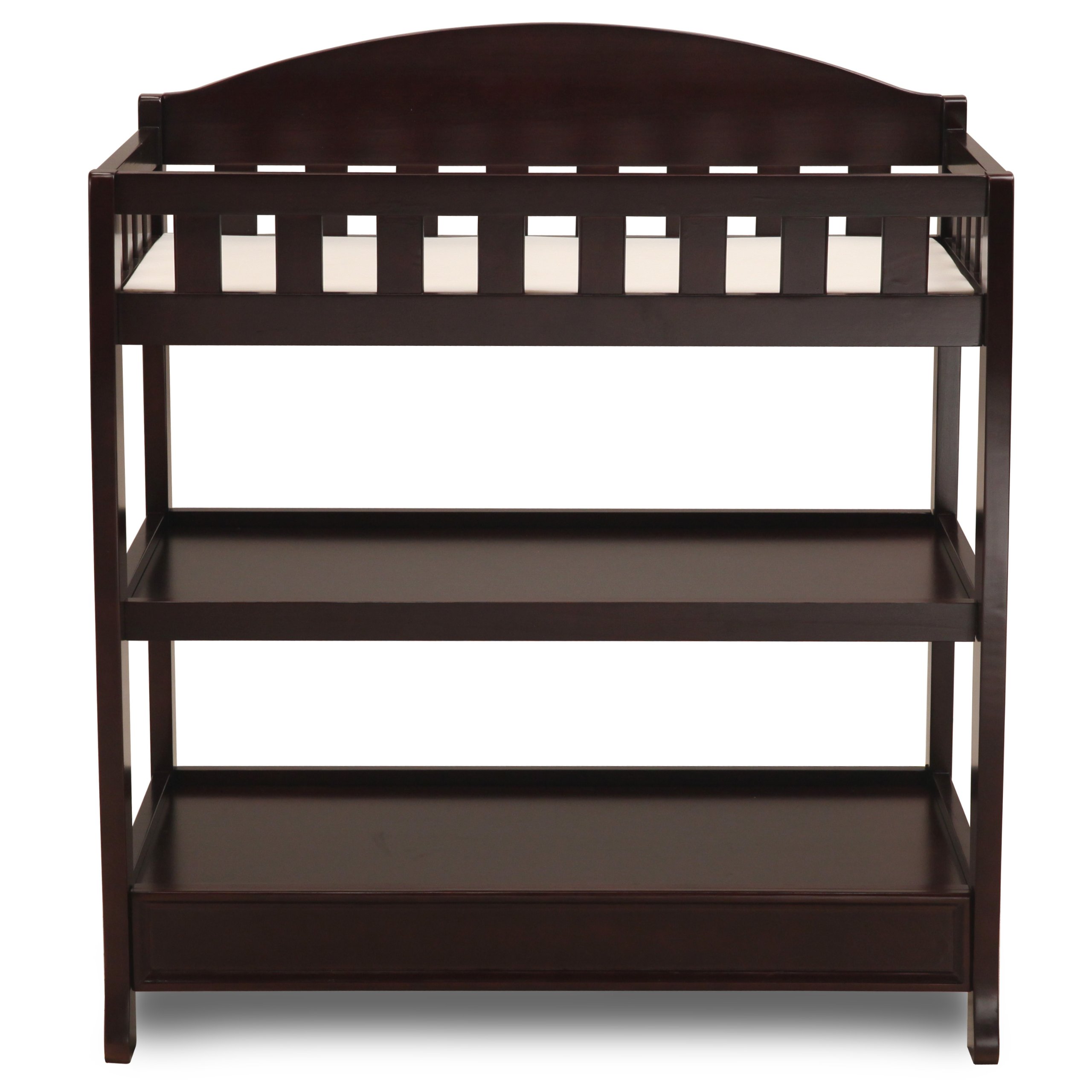 Delta Children Infant Changing Table with Pad, Dark Chocolate - Safe & Sturdy Baby Changing Station for Nursery, Diaper Changing Essentials - Perfect for Newborns & Toddlers at Home or Daycare