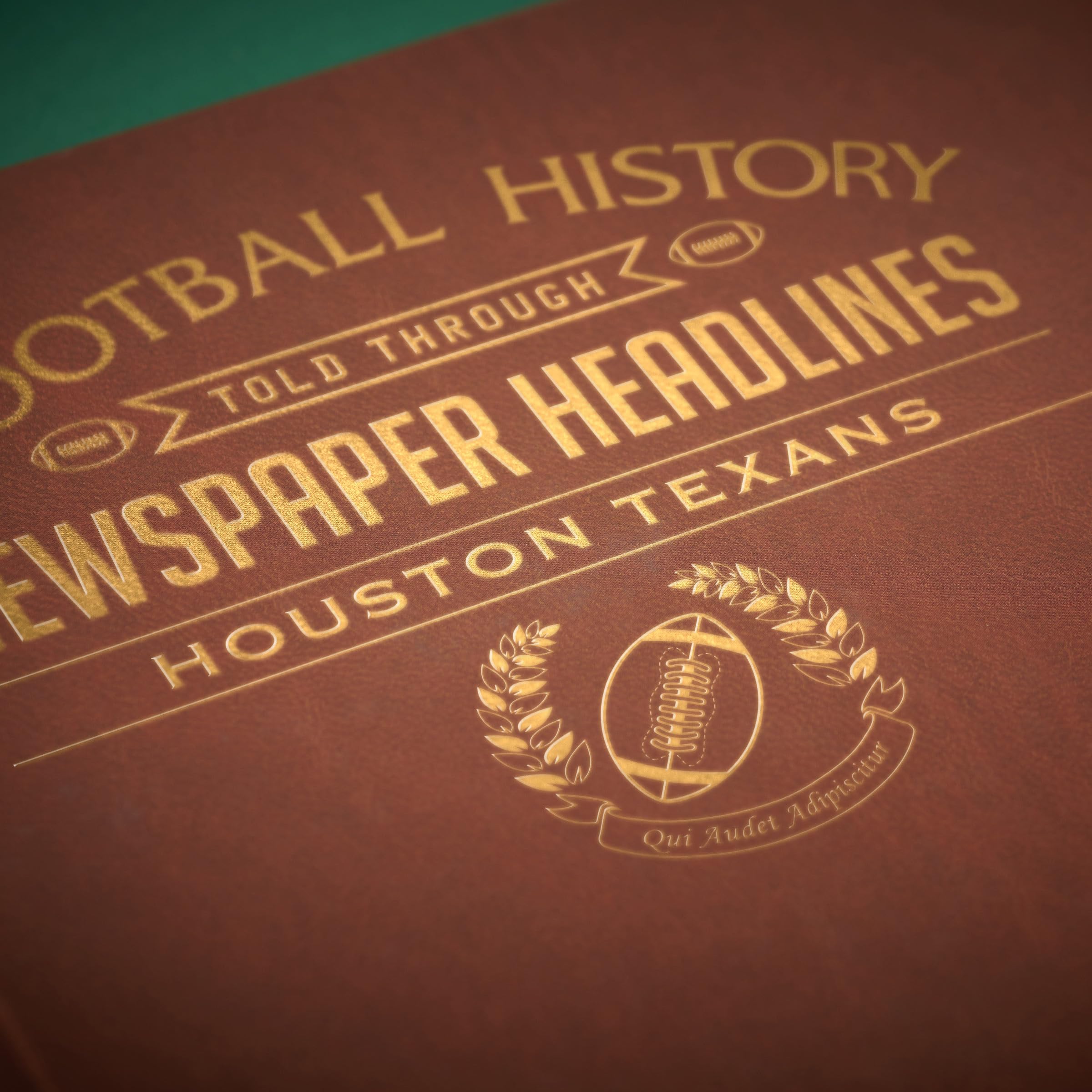 Personalized Football History Book - Custom Sports Fan Gift with Free Gold Foil Name Embossing - Vintage Newspaper Archive Coverage of Pro Football History - Perfect for NFL Fans, Collectors & Anniversary Gifts
