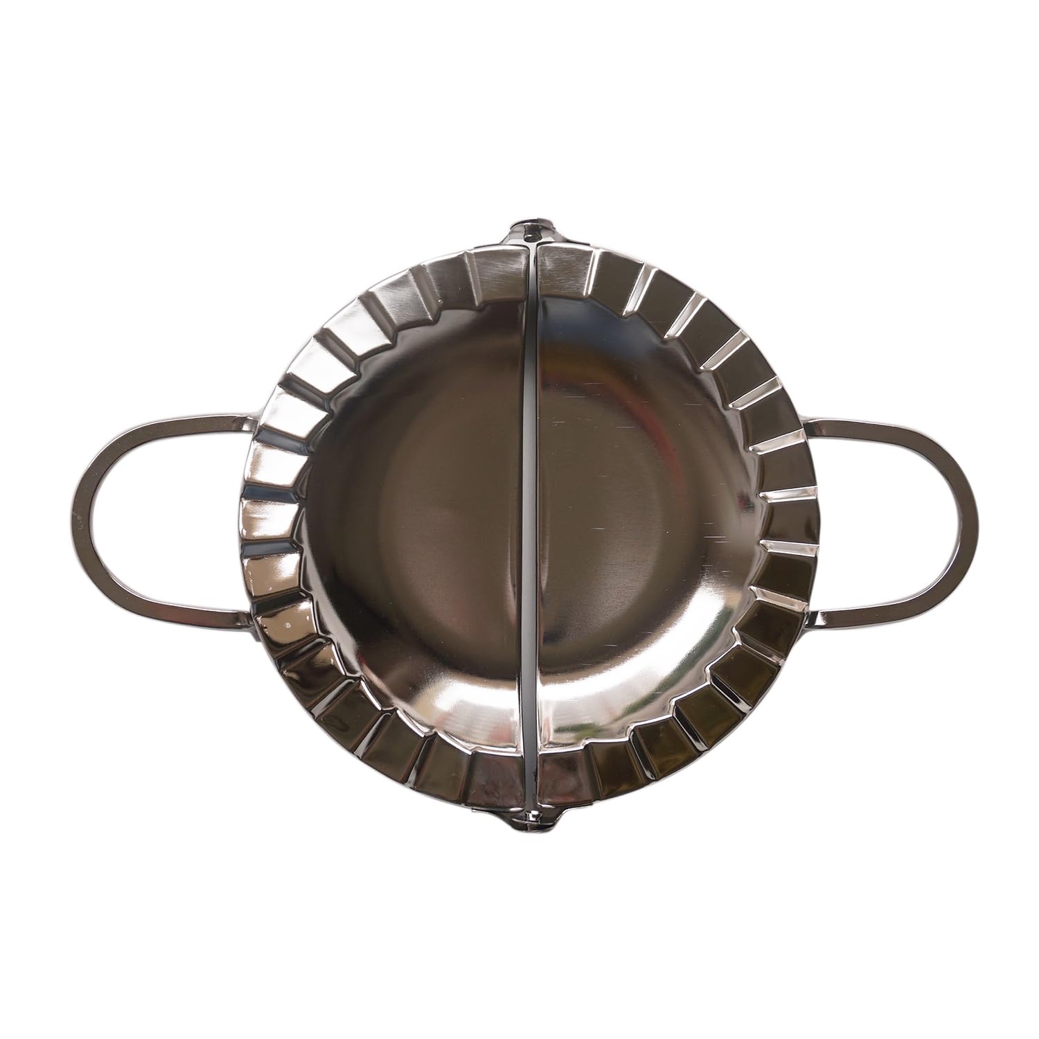 6 Inch Stainless Steel Dumpling Maker - Chinese Jiaozi, Empanada, Ravioli & Pierogi Press - Dough Cutter for Hand Pies, Pocket Pies & Pastries | Perfect for Home Cooking, Asian Cuisine & Italian Food Preparation