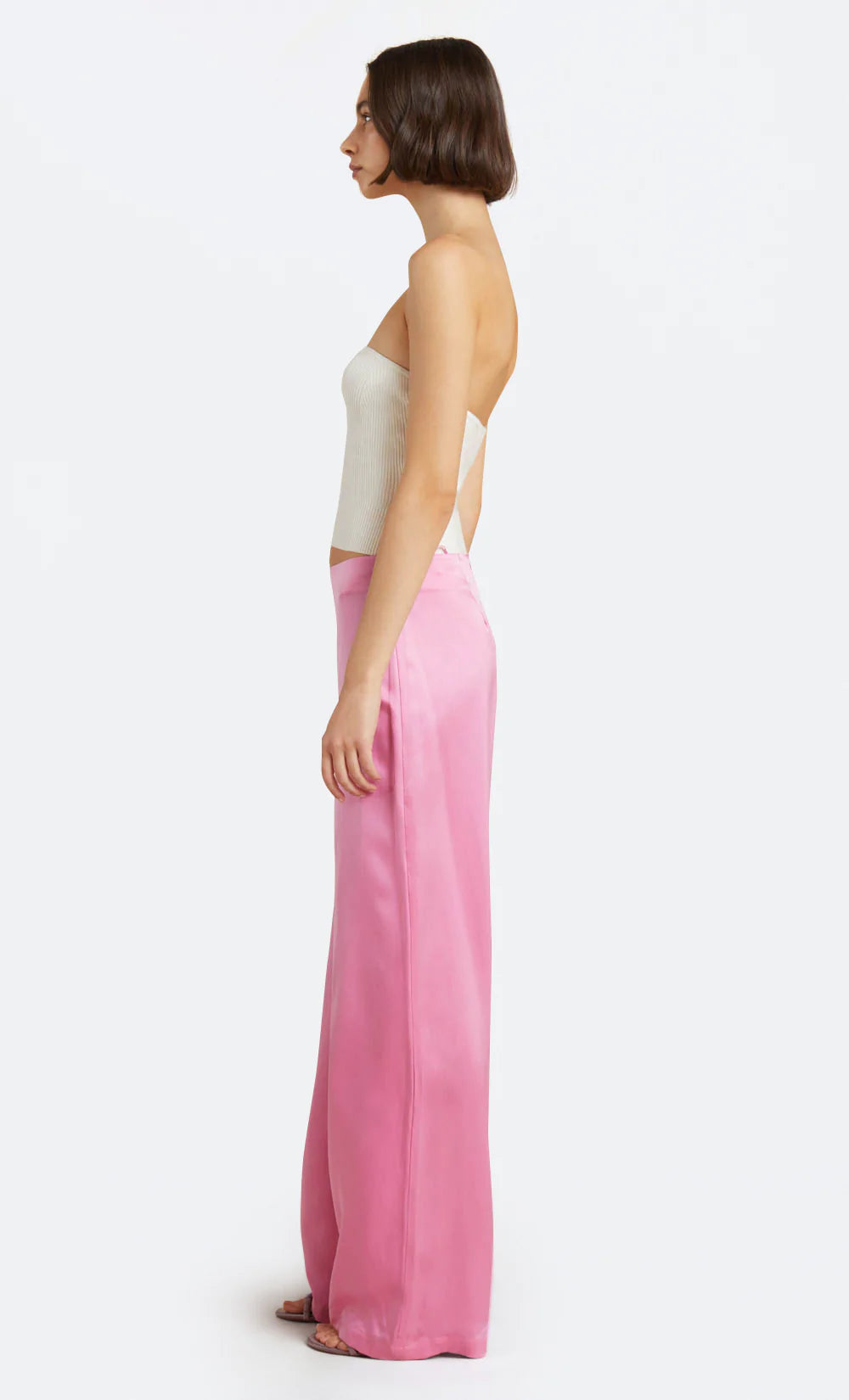 Amber Pant Candy Pink - Women's High Waisted Stretch Pants for Work, Office & Casual Wear