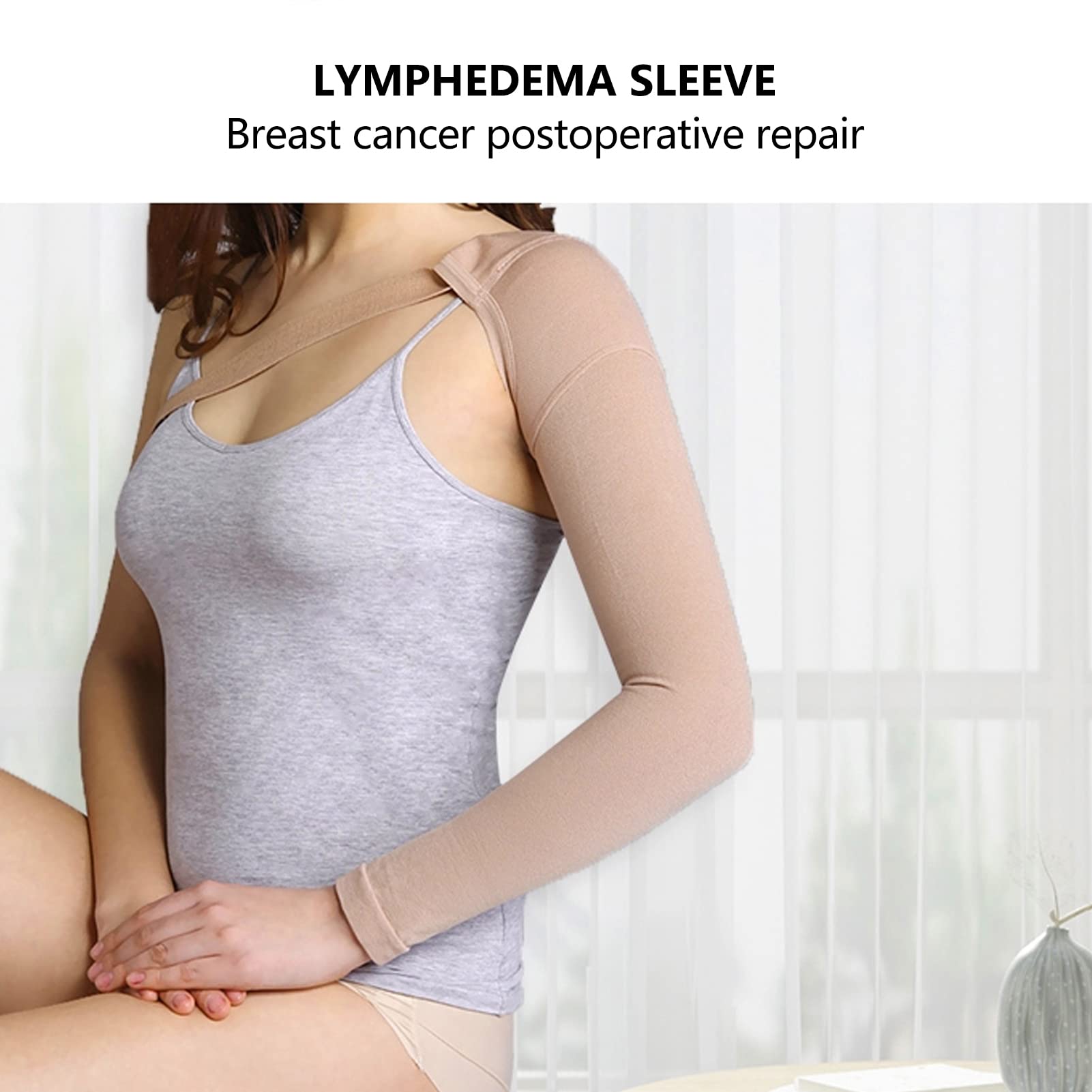 Medical Compression Arm Sleeve for Lymphedema Relief - Post Mastectomy Recovery Sleeve with Elastic Support for Arm Swelling (XL) - Ideal for Daily Wear, Exercise & Post-Surgery Comfort