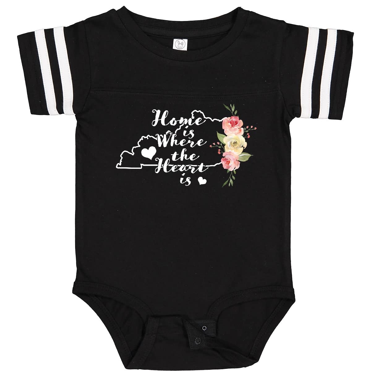 Inktastic Kentucky Home is Where The Heart is Watercolor Baby Bodysuit - Soft Cotton Onesie for Newborns & Infants, Perfect for Family Photos, Holidays & Everyday Wear