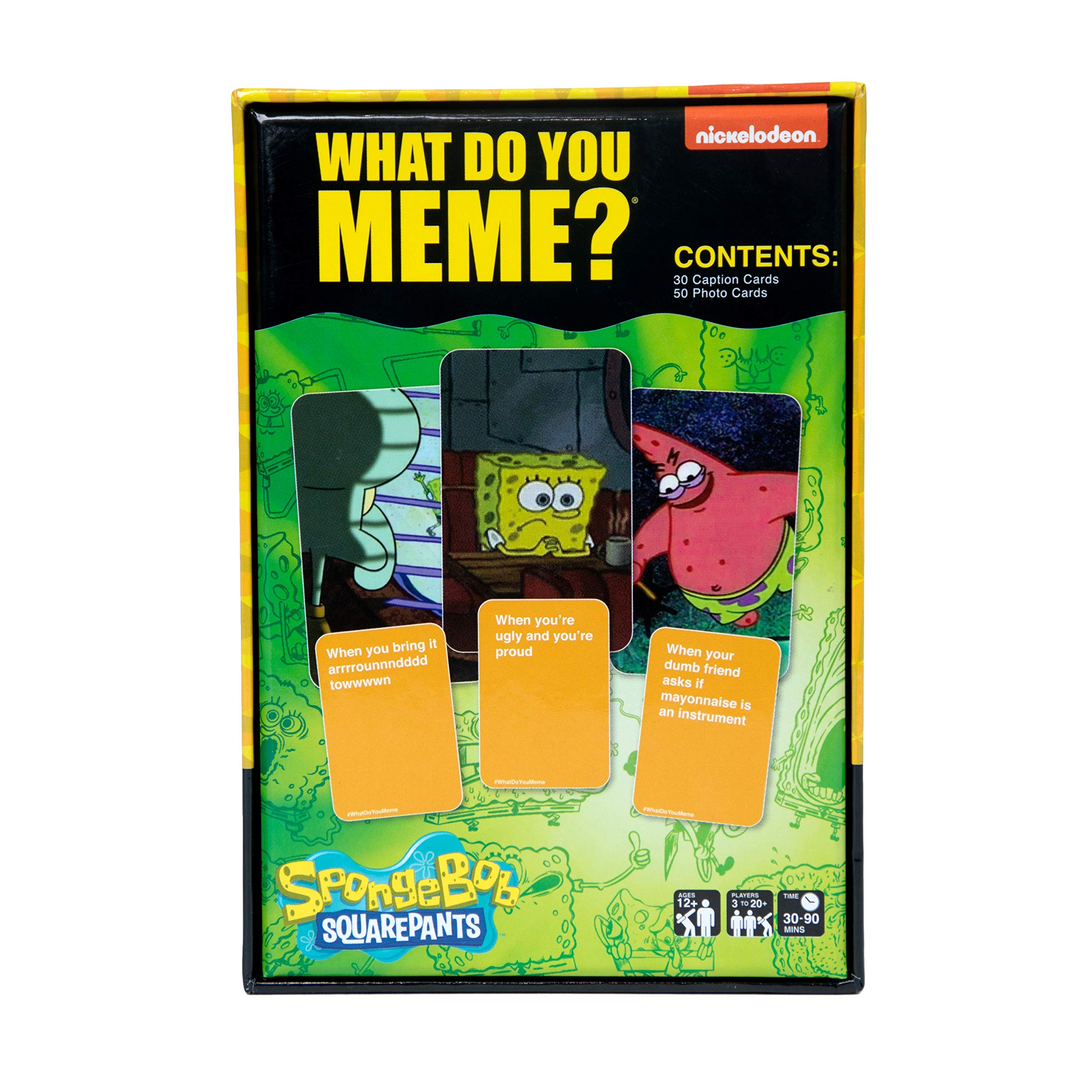 WHAT DO YOU MEME?® Spongebob Squarepants Expansion Pack - Fun Family Card Game for Kids & Adults | Perfect for Game Nights, Parties & Family Gatherings