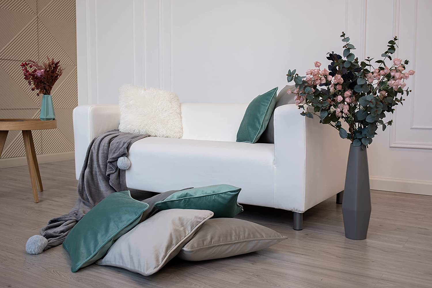Klippan Loveseat Slipcover for IKEA 2-Seater Sofa - Cotton White Replacement Cover | Perfect for Home Decor, Living Room Upgrade & Furniture Protection