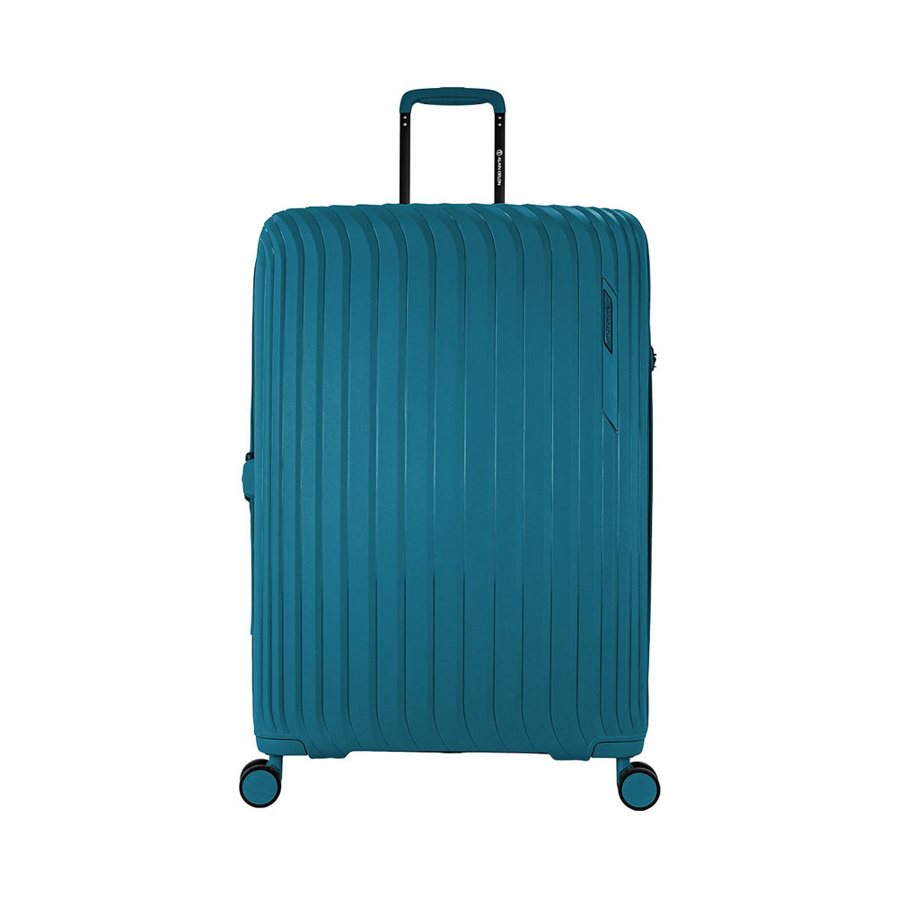ALAIN DELON AD 1016 28-Inch Polypropylene Double Wheel Expandable Hard Case Spinner Luggage - Blue | Perfect for International Travel & Business Trips
