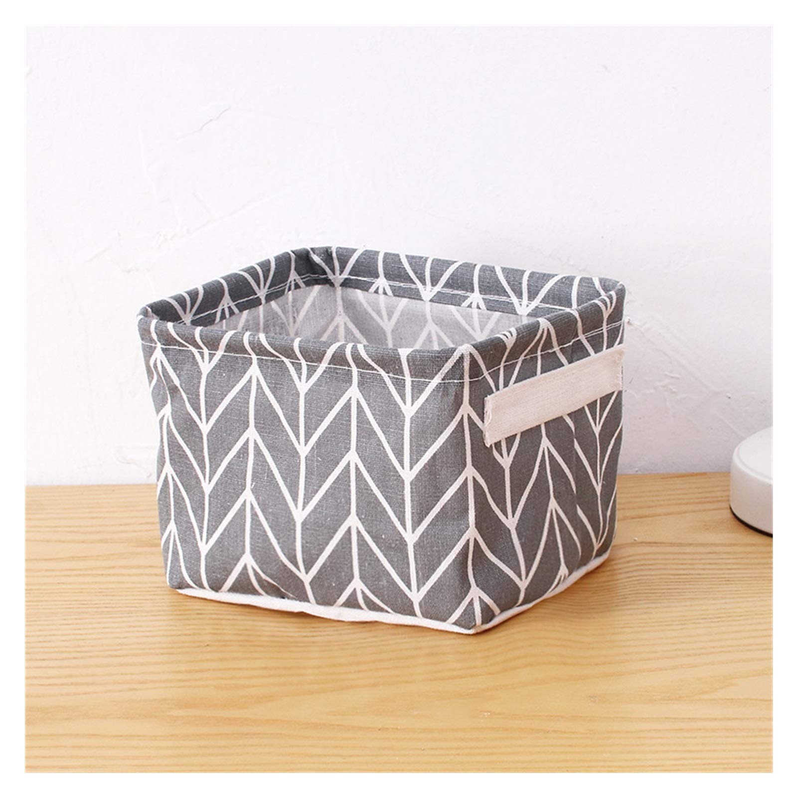 OWZSAN Large Capacity Cotton Linen Storage Box - 1PC Desktop Organizer for Underwear, Sundries & Home Office Supplies | Premium Sturdy Material with Cartoon Design (Color:6) | Perfect for Bedroom Closet, Bathroom Organization & Office Desk Storage