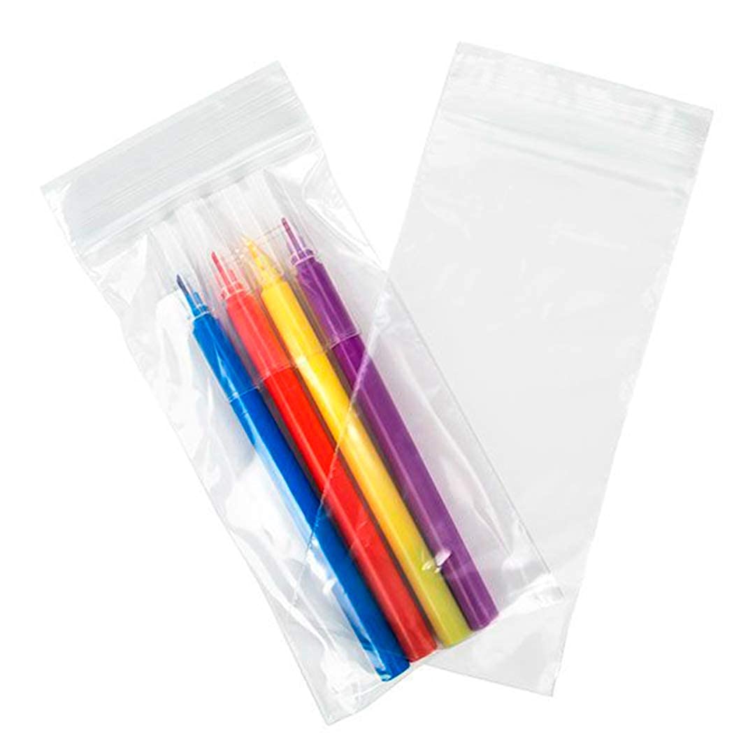 APQ 3x6 Inches Clear Reclosable Zipper Bags - 1000 Pack of 2 Mil Thick Waterproof Plastic Storage Bags with Secure Zipper Closure | Jewelry, Crafts, Beads, Small Parts Organizer | Perfect for Home, Office & Industrial Use