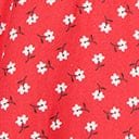 Red & White Floral Dot Belted Swing Dress - Women's Vintage Style A-Line Dress for Casual Wear, Parties & Date Nights