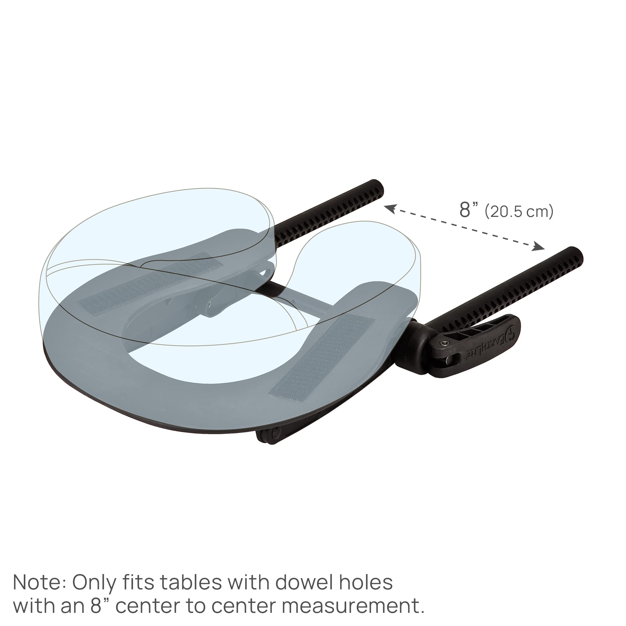 EARTHLITE Deluxe Adjustable Massage Table Face Cradle with Comfortable Face Pillow - Professional Headrest Platform for Massage Tables & Chairs - Perfect for Spa, Clinic, and Home Relaxation