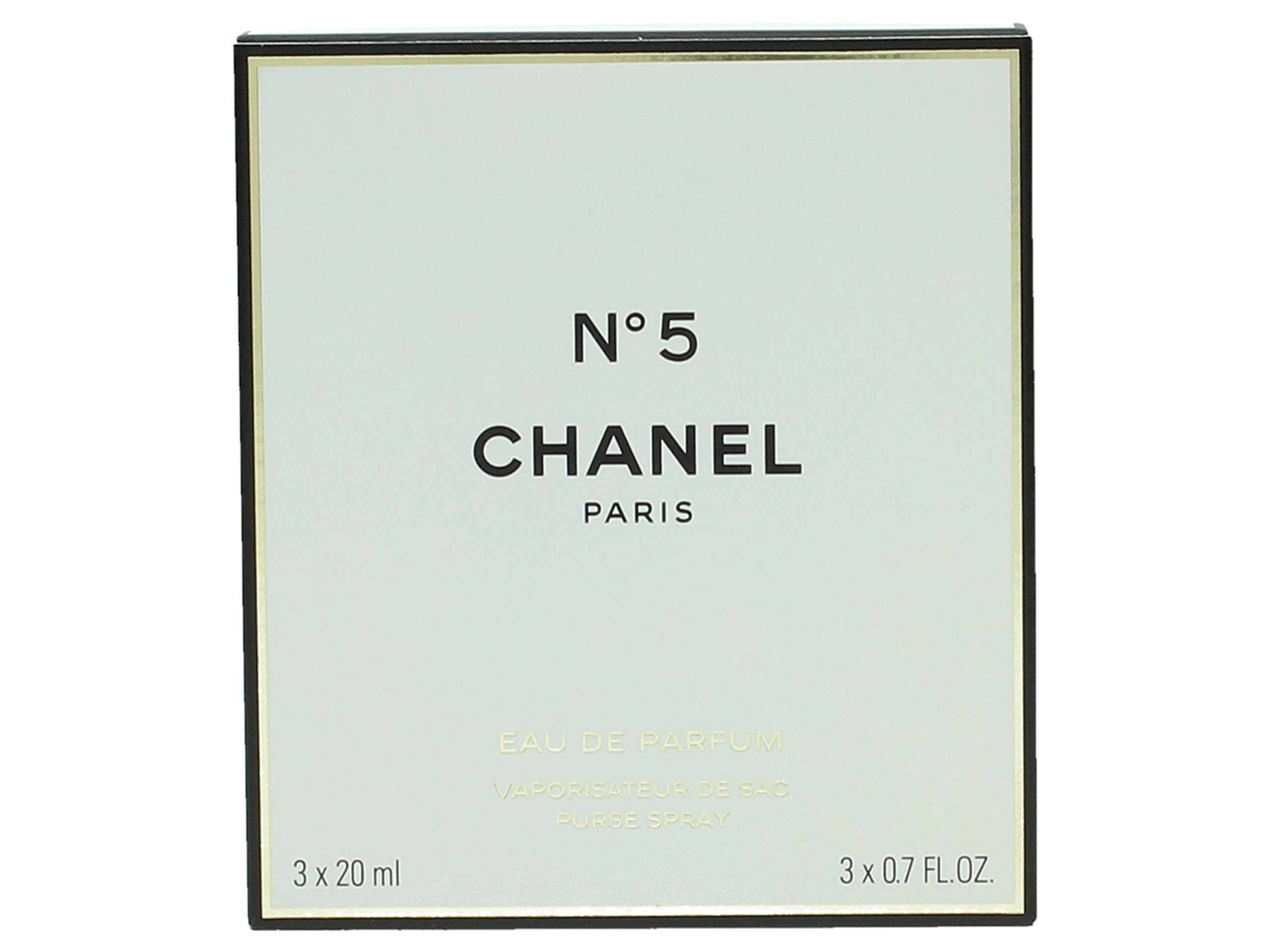 Chanel No.5 Eau De Parfum Purse Spray Set with 2 Refills - 3 x 20ml/0.7oz Travel Size Luxury Perfume - Perfect for On-the-Go, Gifts & Everyday Elegance