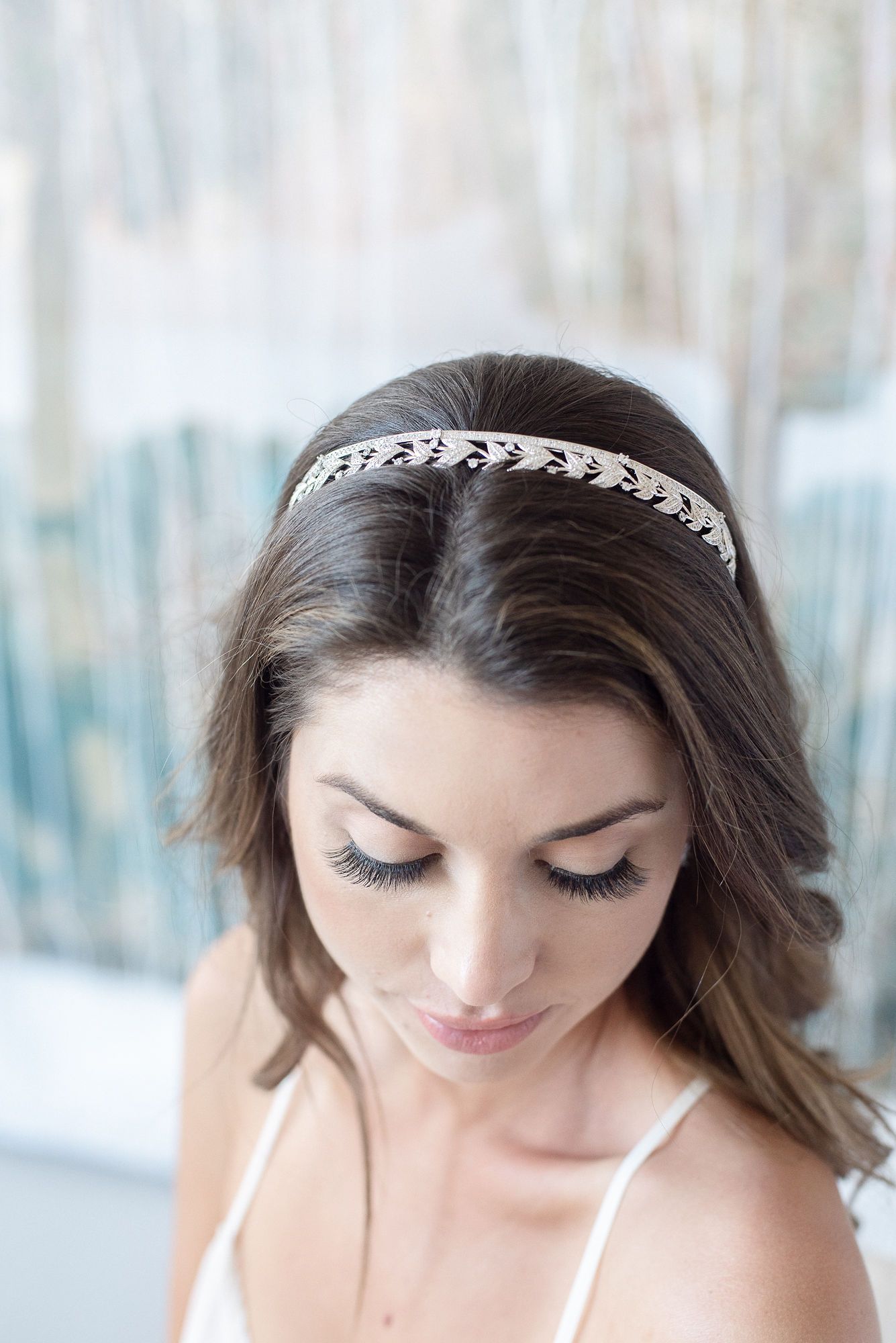 LADY VIOLET Simulated Diamond Wedding Tiara - Elegant Crystal Bridal Crown for Bride, Prom, Pageant, and Special Occasions
