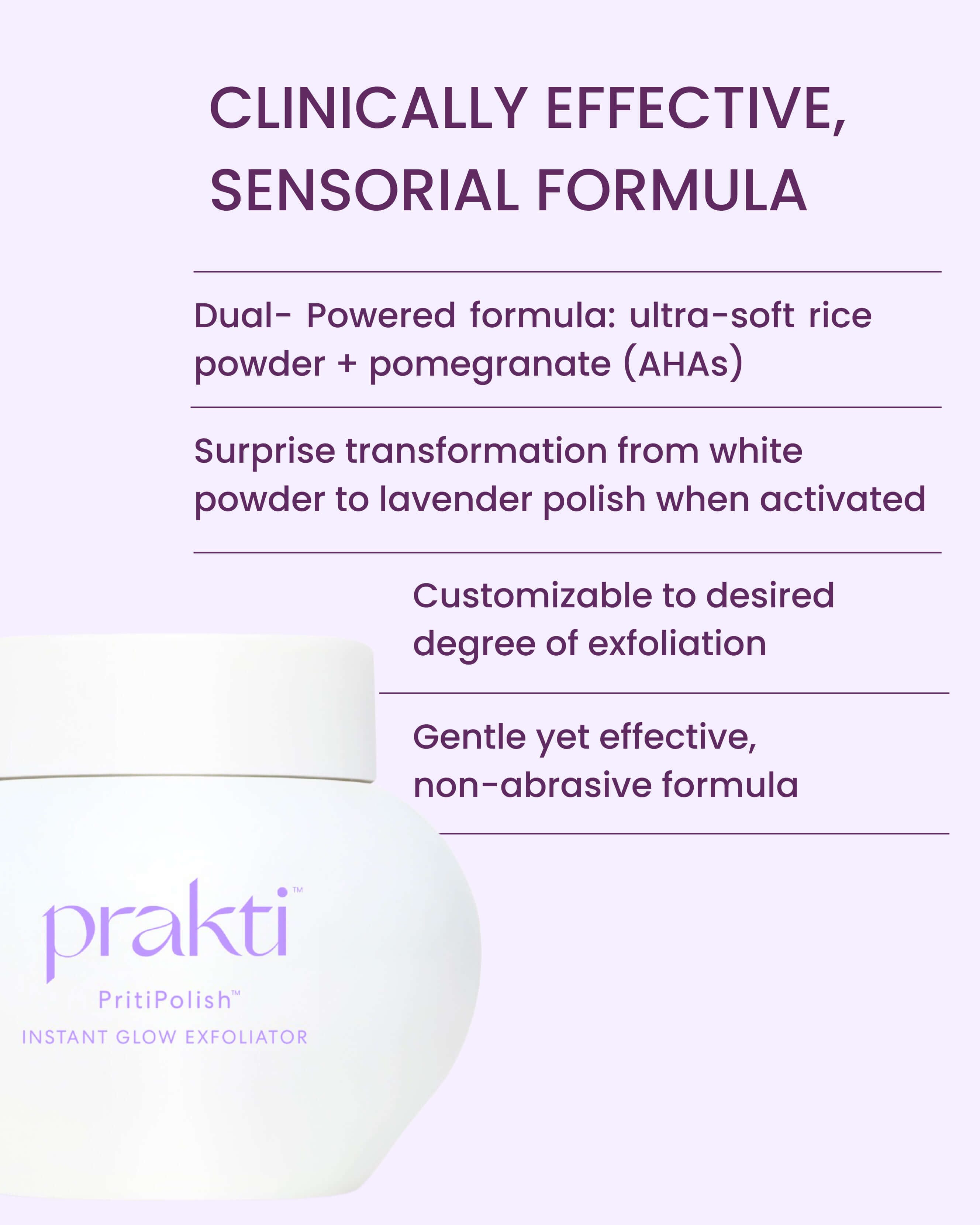 PritiPolish Instant Glow Exfoliator - Gentle Face Scrub for Brightening & Smoothing Skin | Perfect for Daily Skincare Routine & Pre-Makeup Prep