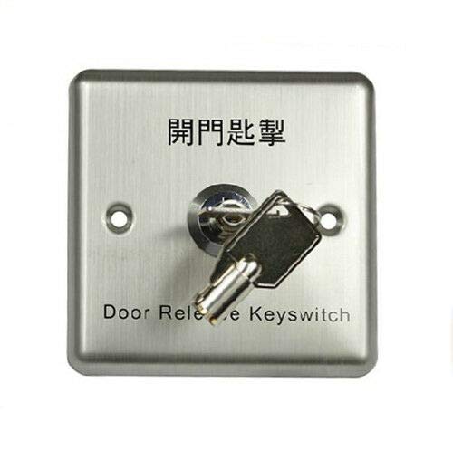 86MM Stainless Steel Emergency Push Button Key Switch - Secure Access Control for Entrance Guard Systems | Ideal for Security Doors, Elevators & Industrial Equipment